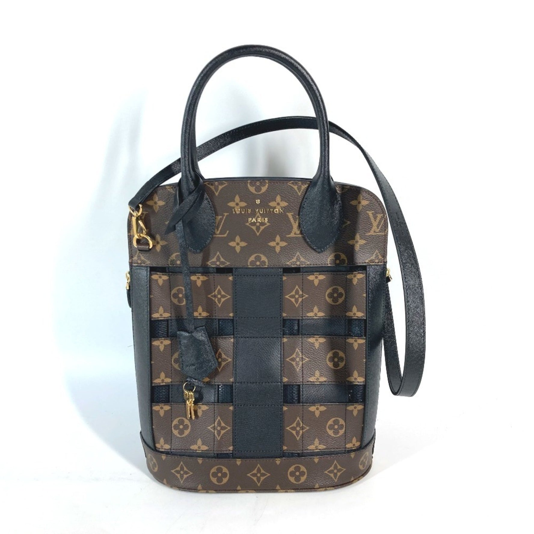 Louis Vuitton Monogram Traceage Tote Shoulder Bag Canvas Brown