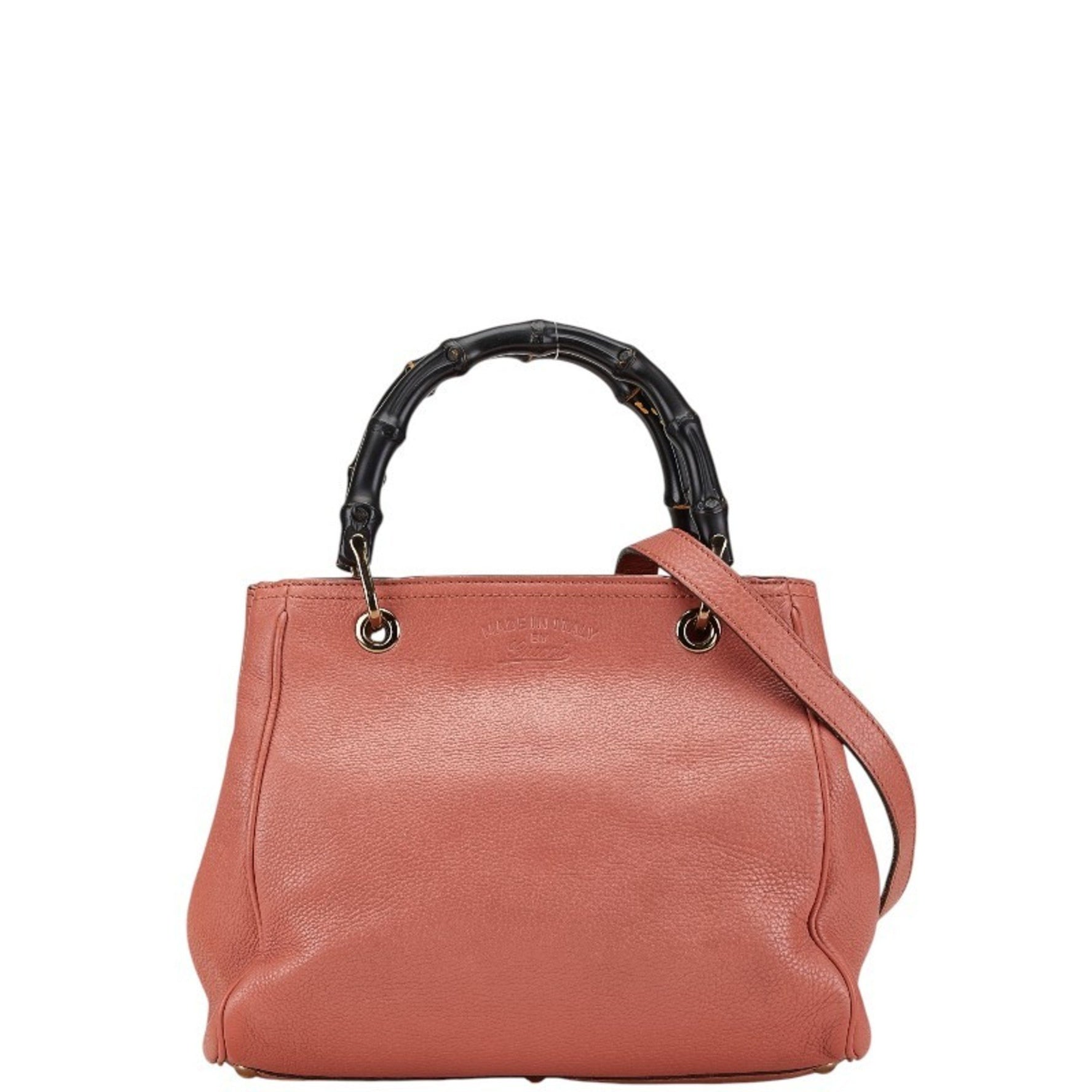 Gucci Bamboo Shopper Small Handbag Shoulder Bag Leather
