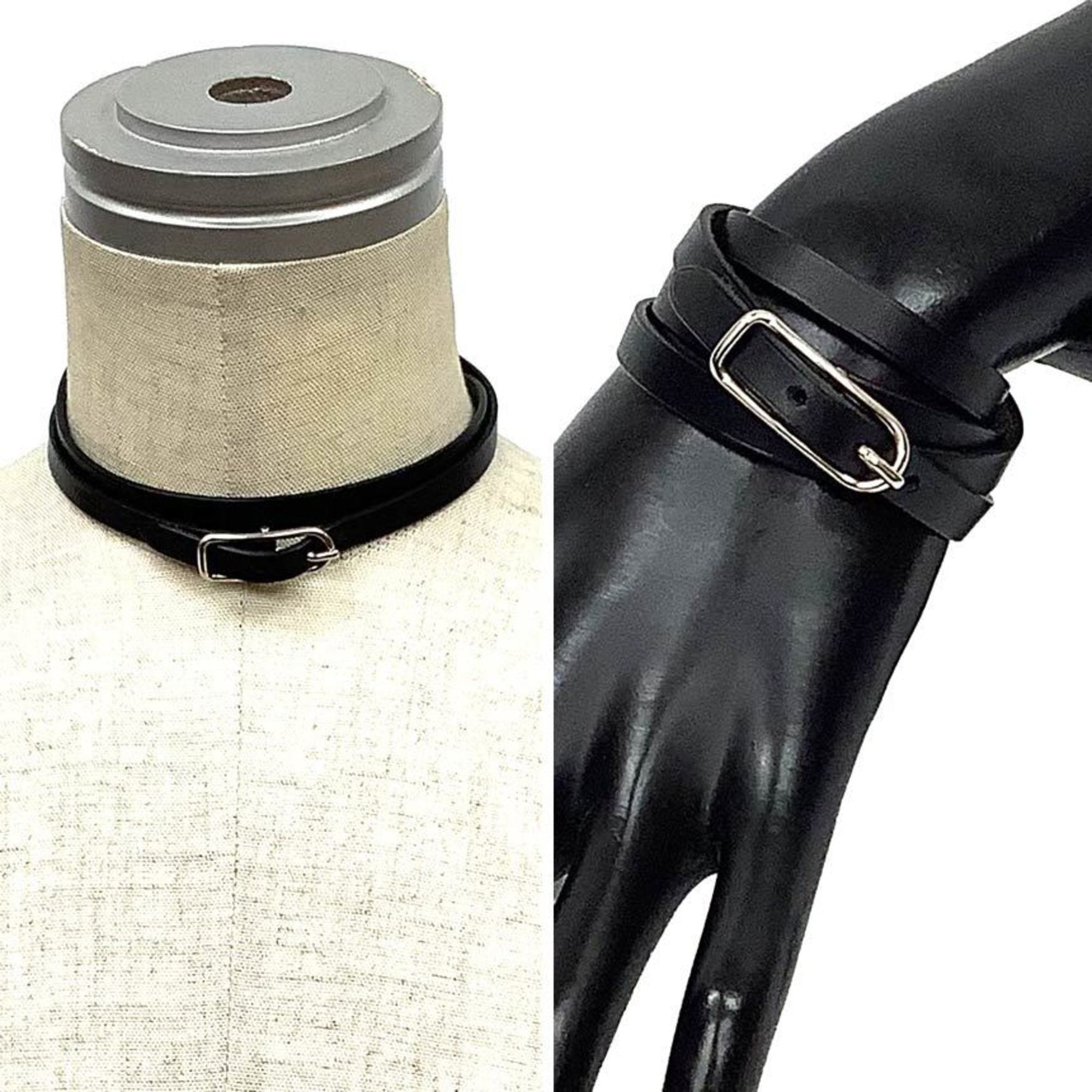 Hermes Bracelet Wrap Choker Silver Api Unisex