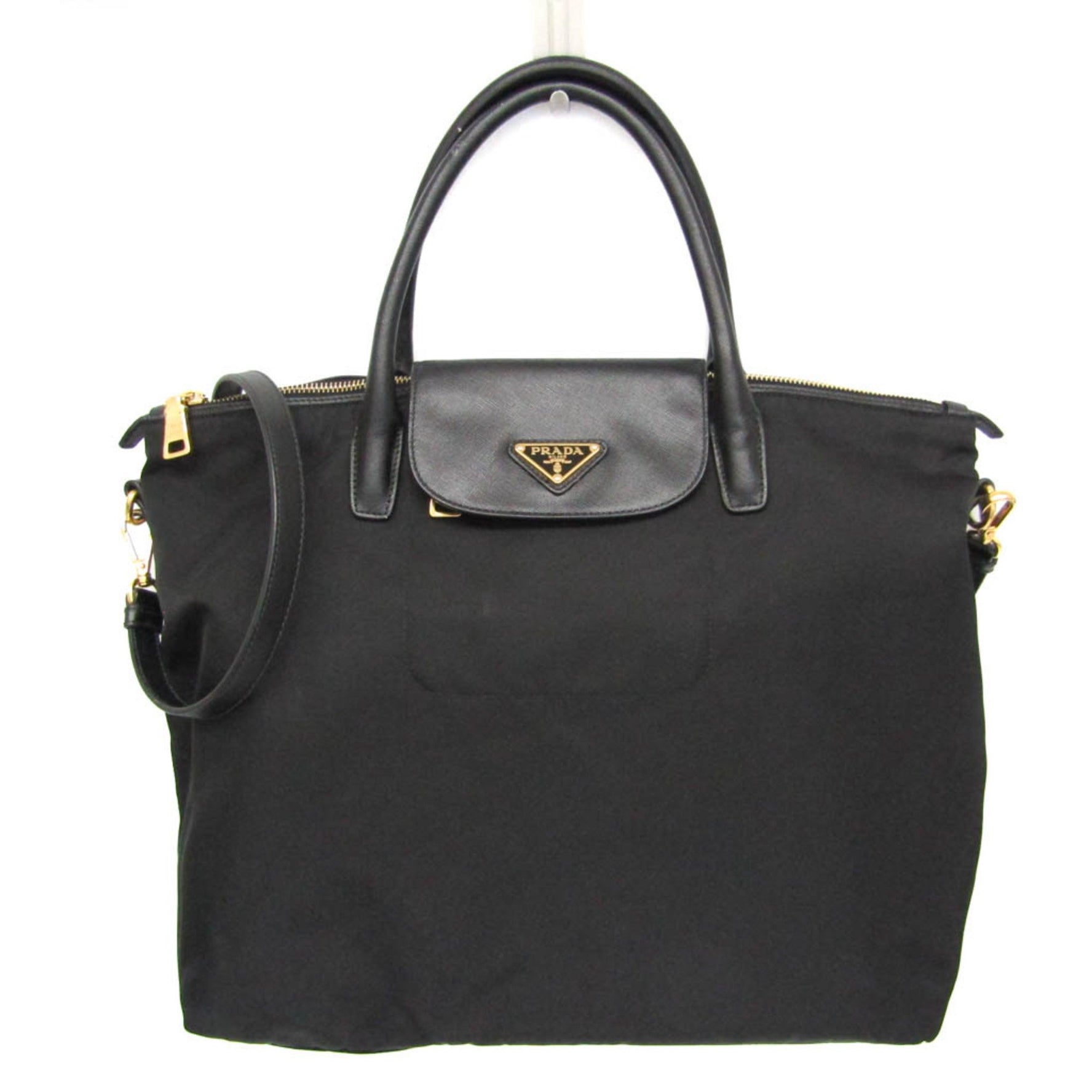 Prada BN2541 Women's Leather,Nylon Handbag,Shoulder Bag Black