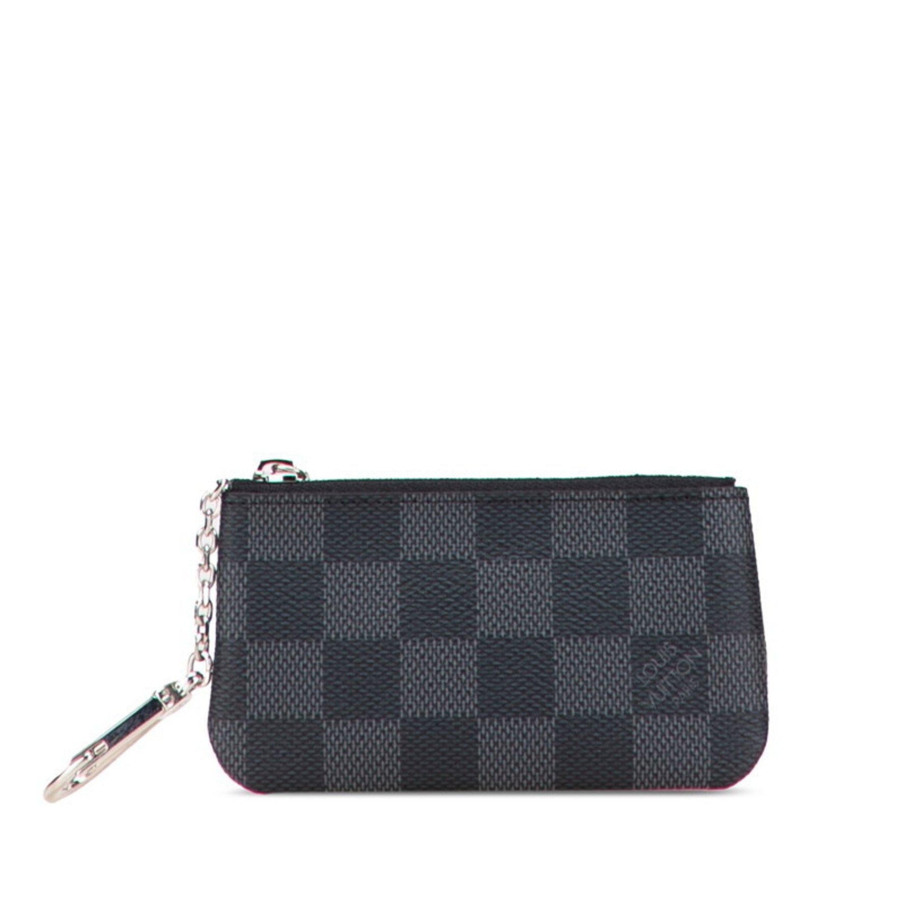 Louis Vuitton Damier Graphite Pochette Clé Wallet/Coin Case Leather LOUIS VUITTON