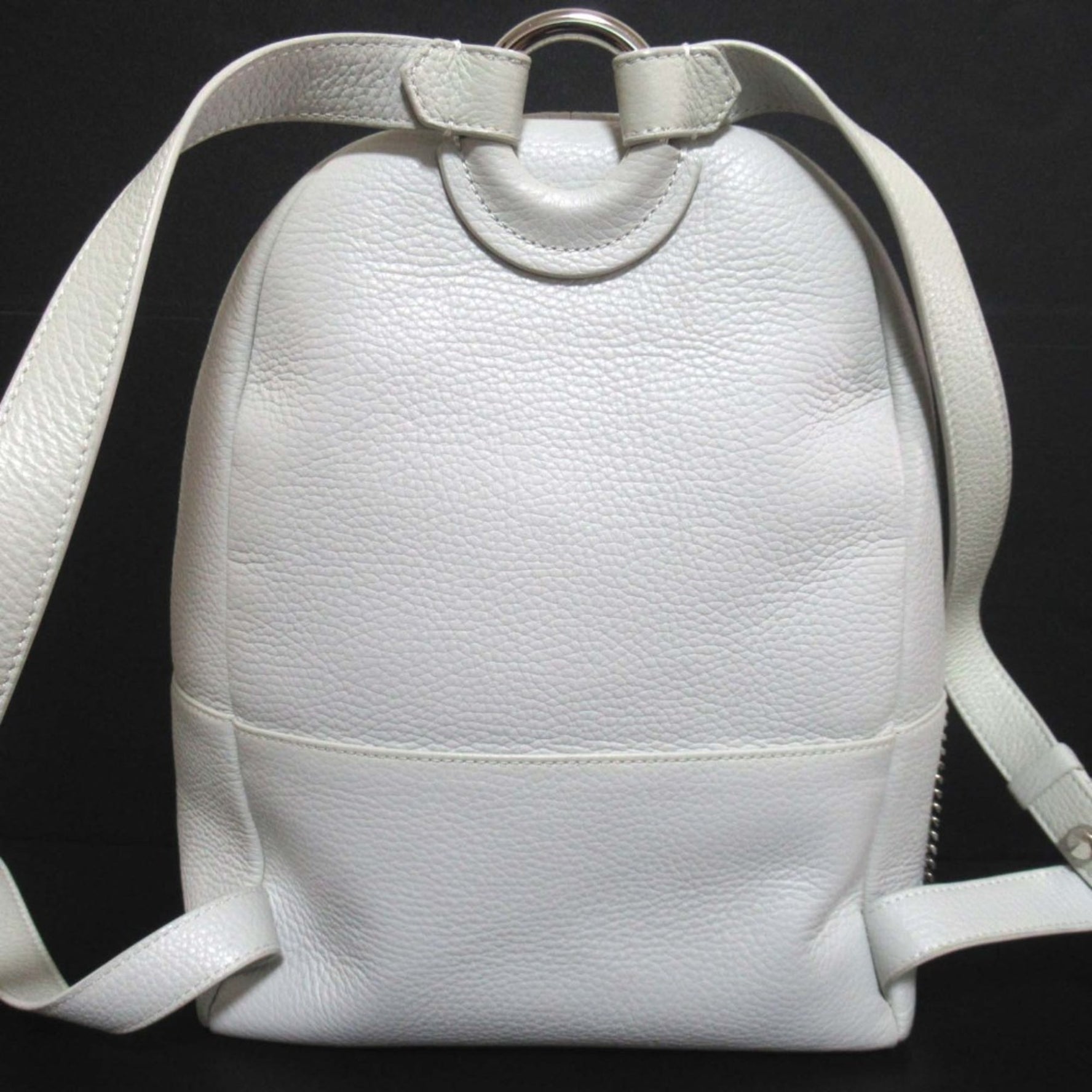 JIMMY CHOO Star Studs Leather Rucksack Backpack Daypack Off-White Women's