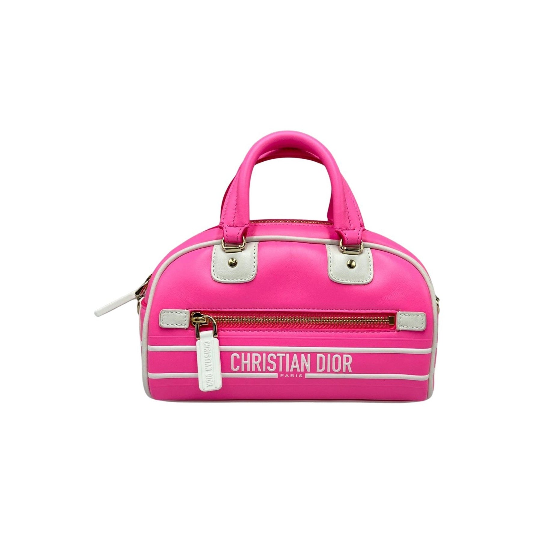 Christian Dior Vibe Mini Bowling Bag in Leather