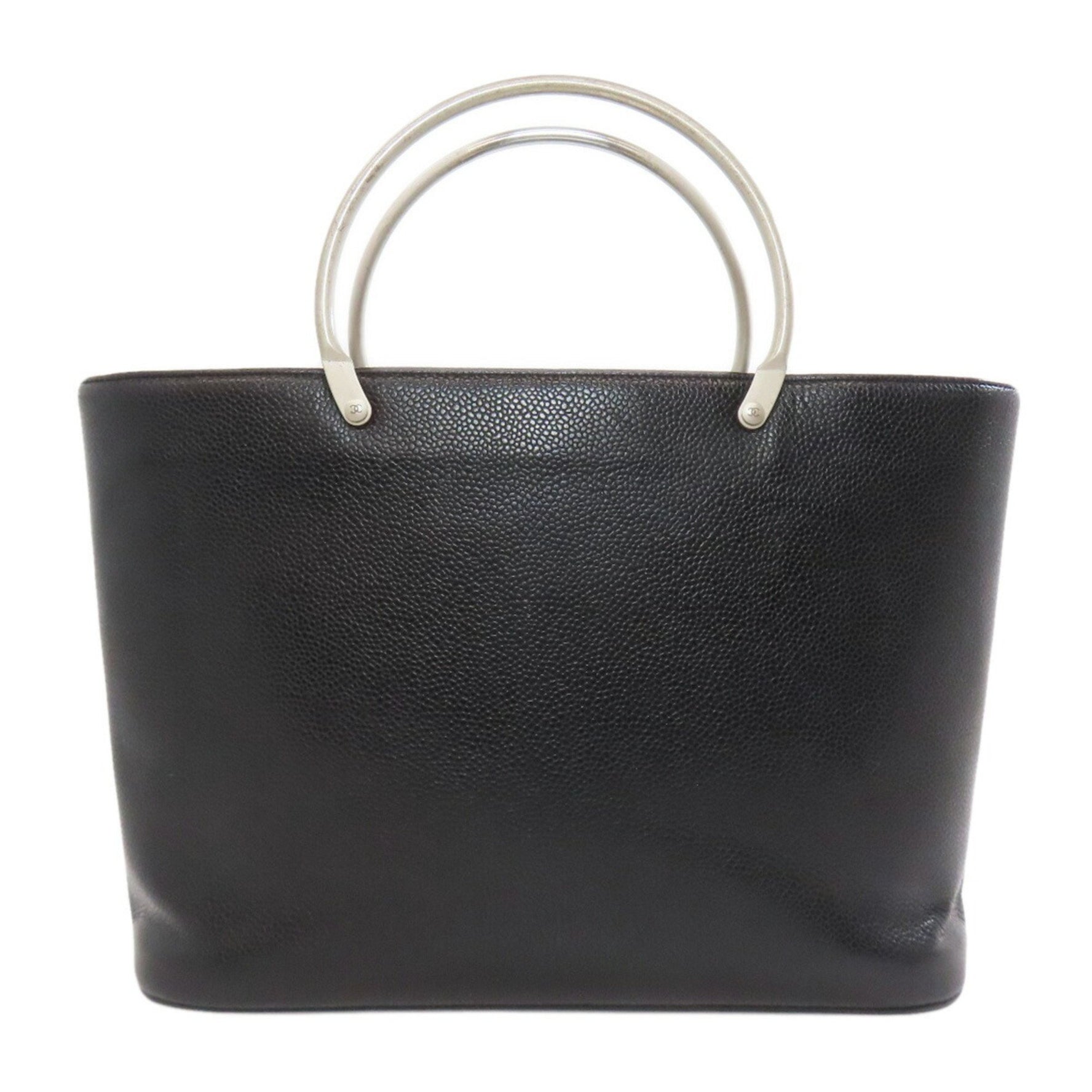 CHANEL Coco Mark Handbag Grained Calfskin Women's