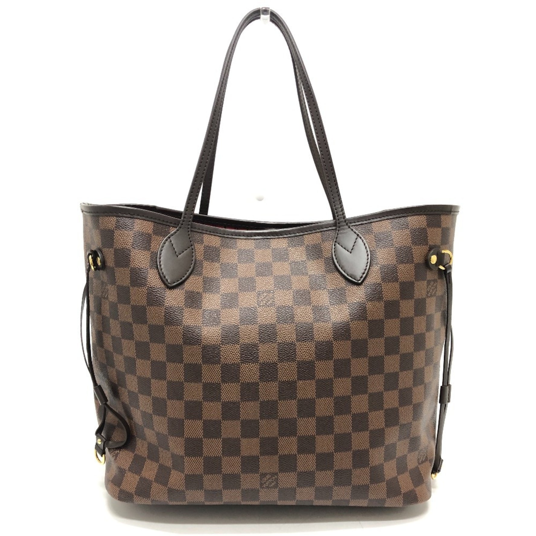Louis Vuitton Neverfull MM with pouch Tote bag Bag Handbag Damier canvas Ebene Brown