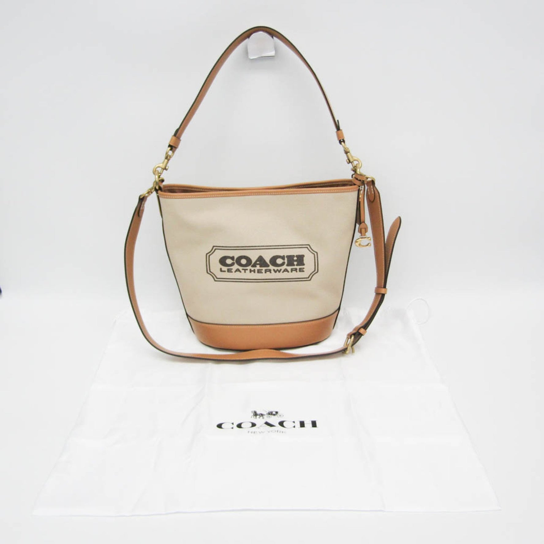 Coach Dakota Bucket Leather,Canvas Shoulder Bag,Tote Bag