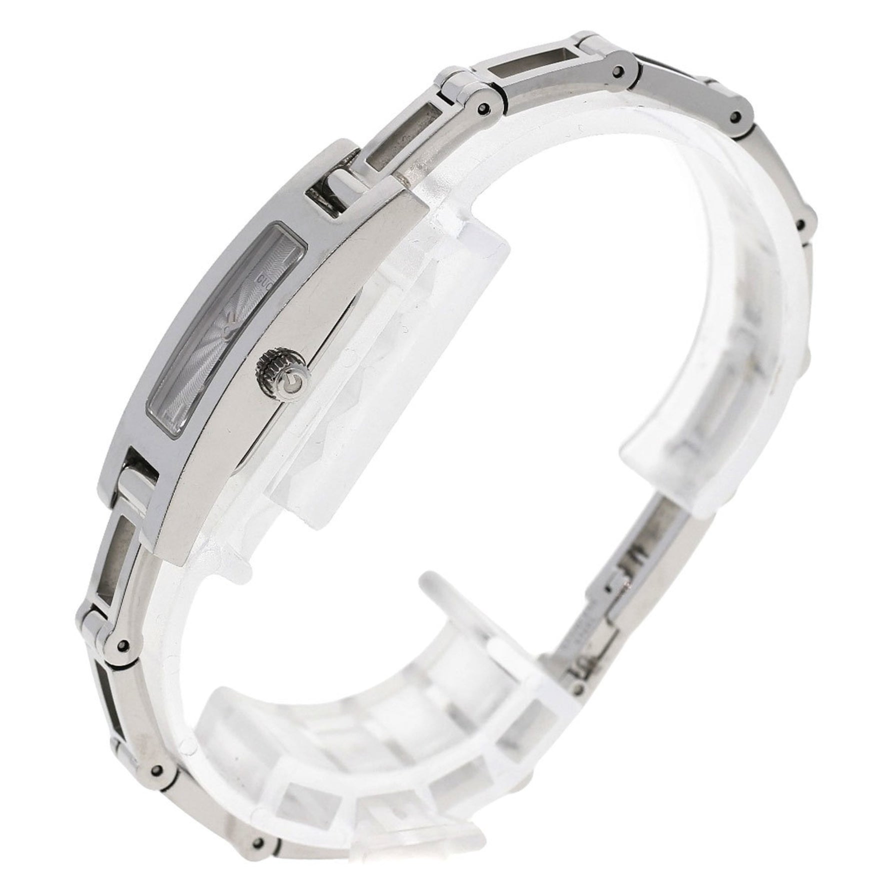 Gucci Square Face Watch Stainless Steel SS Ladies