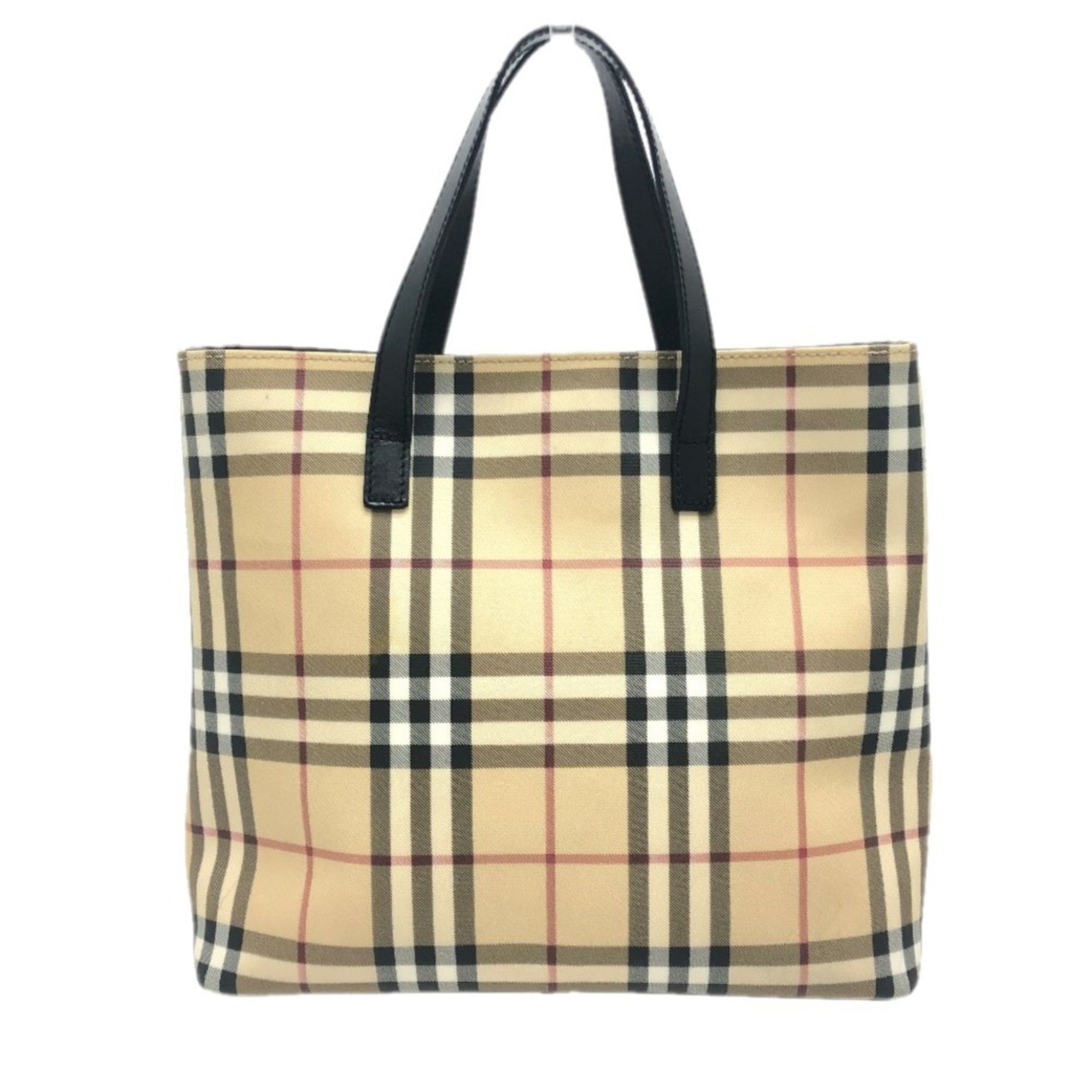 BURBERRY Check Tote Bag in PVC/Leather