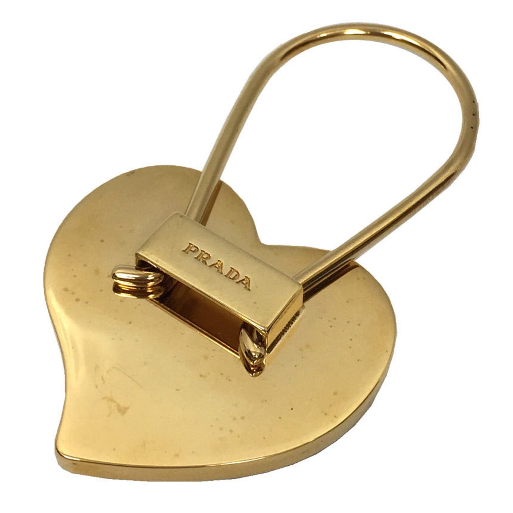 Prada Heart Key Ring Holder x Rose