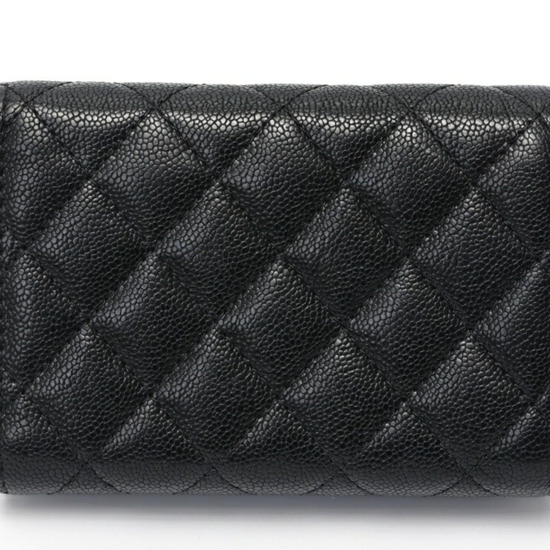 CHANEL Boy Tri-fold Wallet Compact Caviar Skin