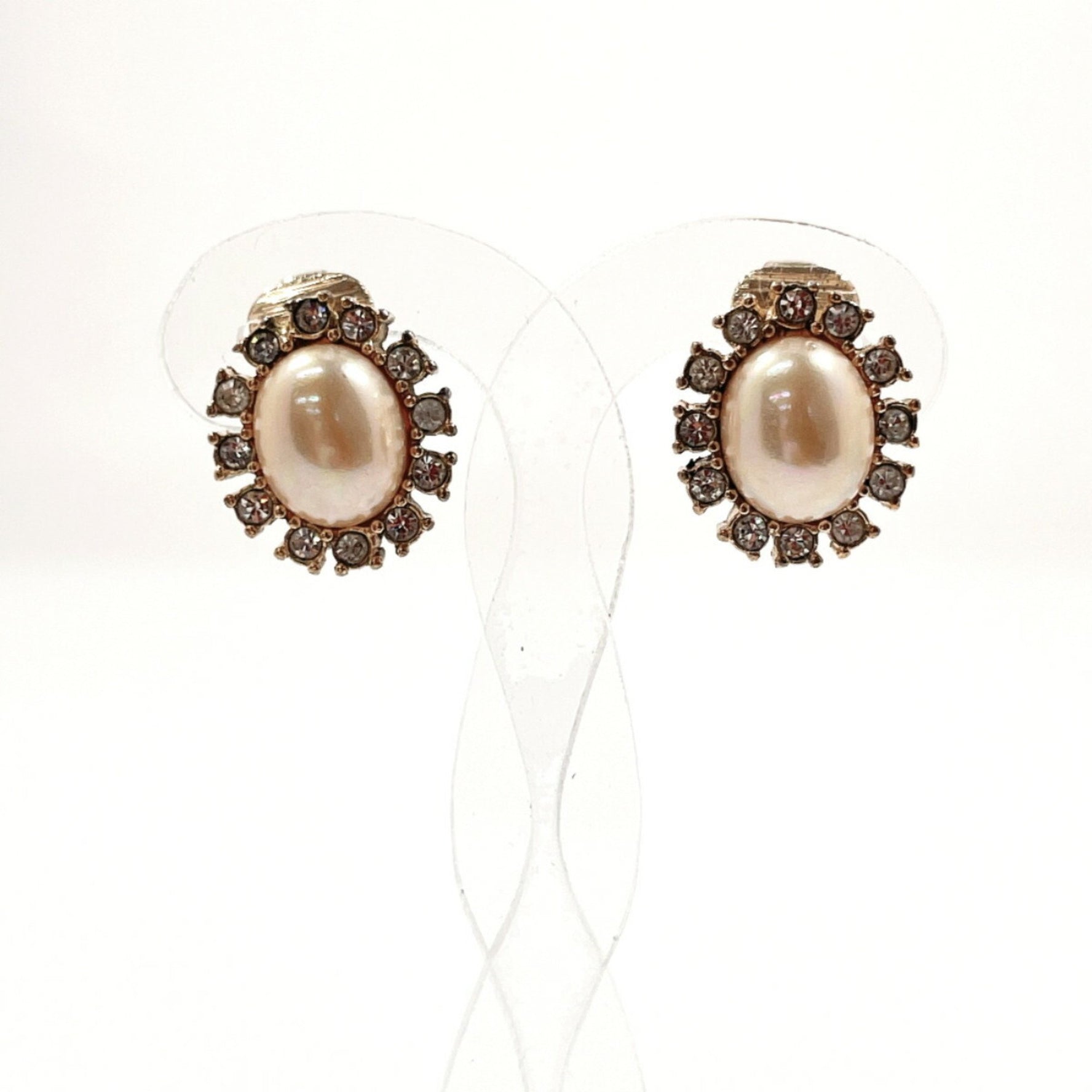 Christian Dior Earrings Metal/Rhinestone