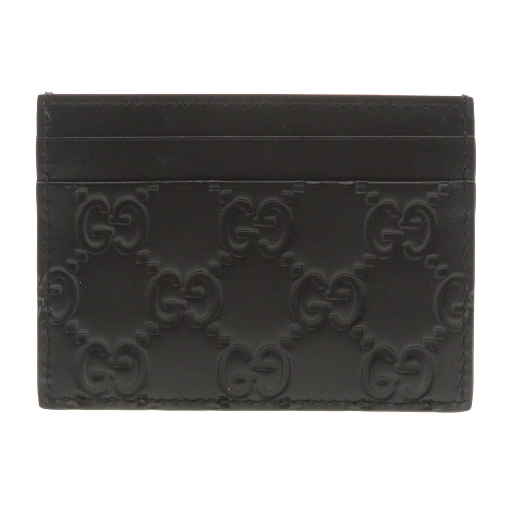 Gucci GG Shima Business Card Holder/Card Case in Calf Leather