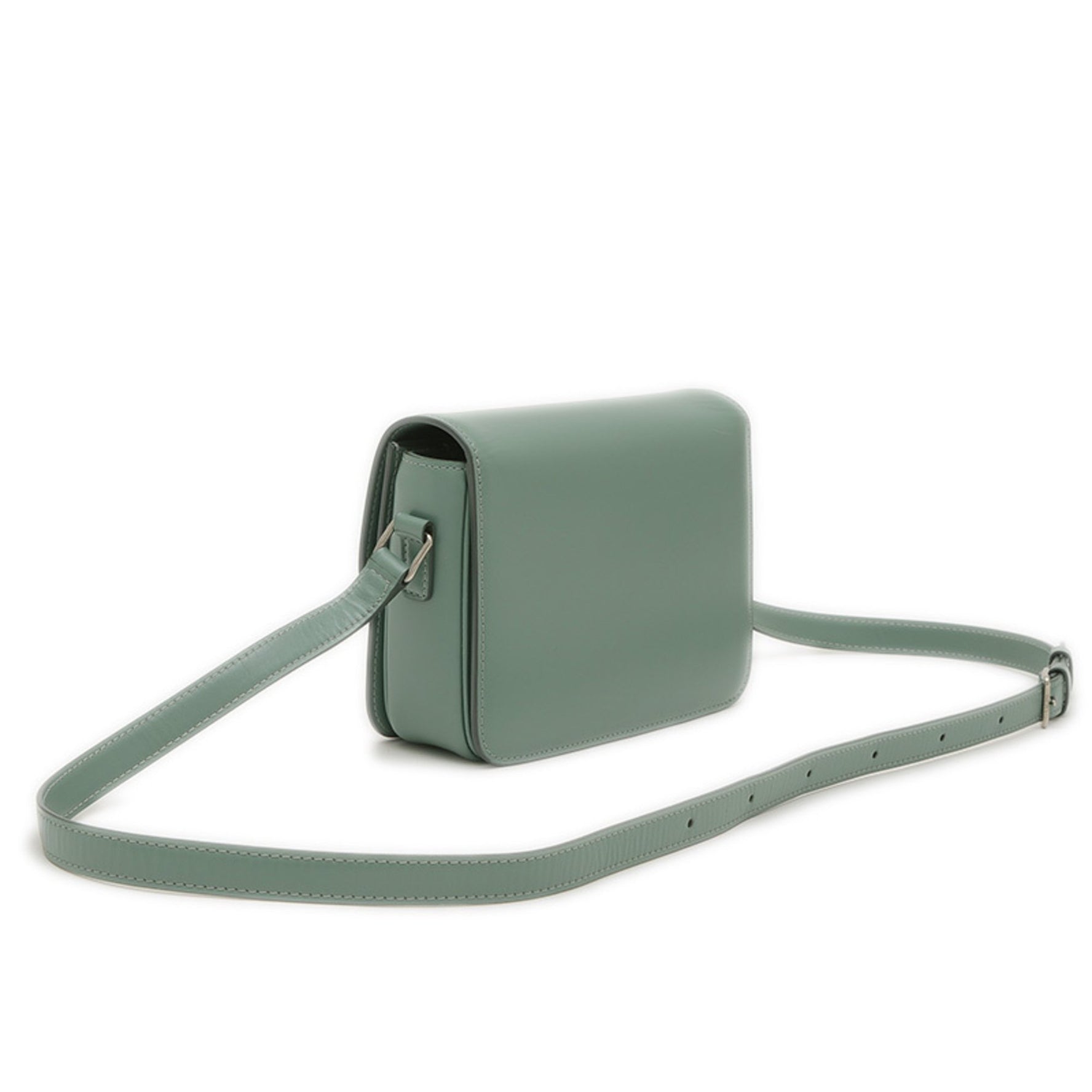 Celine Teen Triomphe Shoulder Bag in Shiny Calfskin Celadon