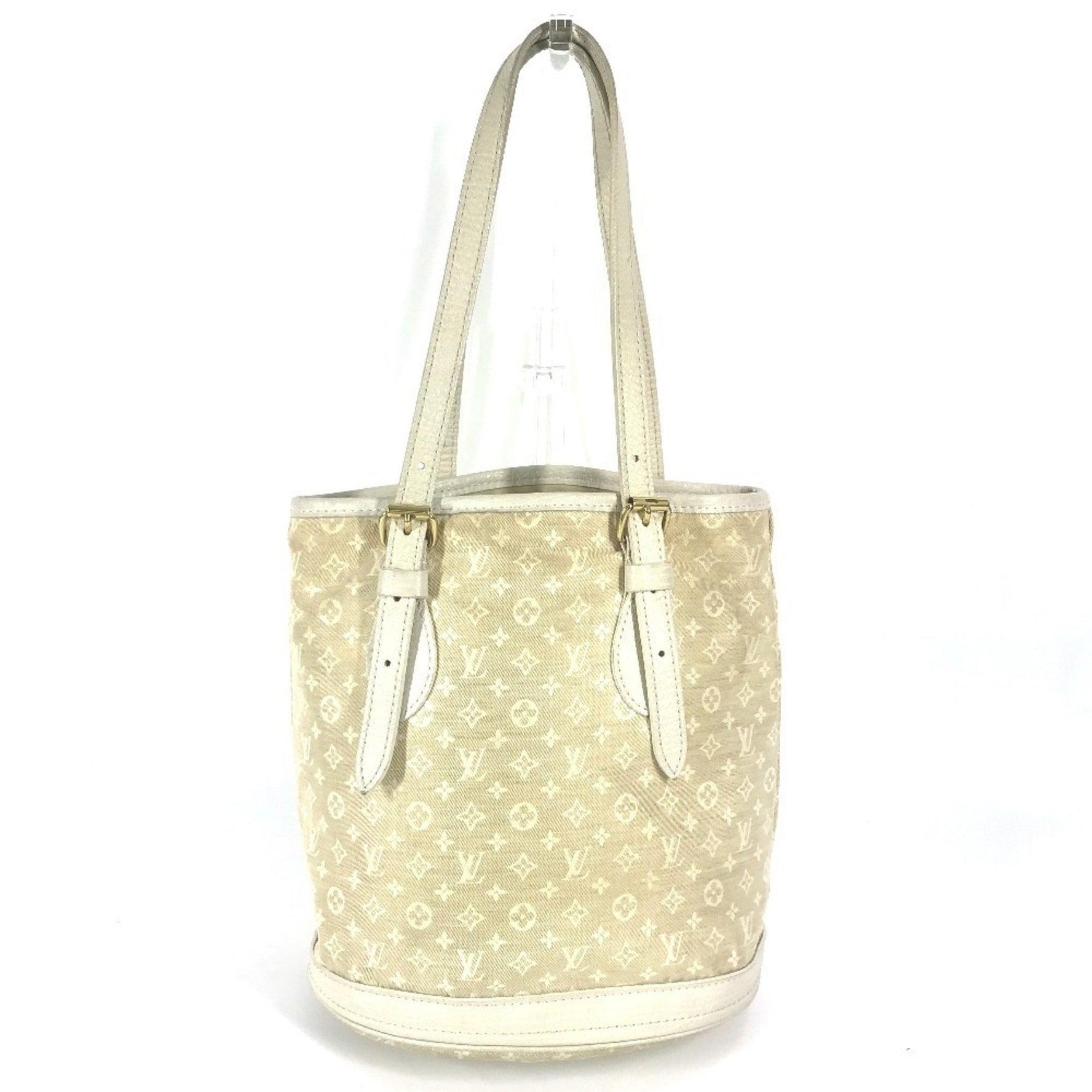 Louis Vuitton Monogram Minilan Bucket PM Shoulder Bag Bucket-shaped Canvas Dune Beige