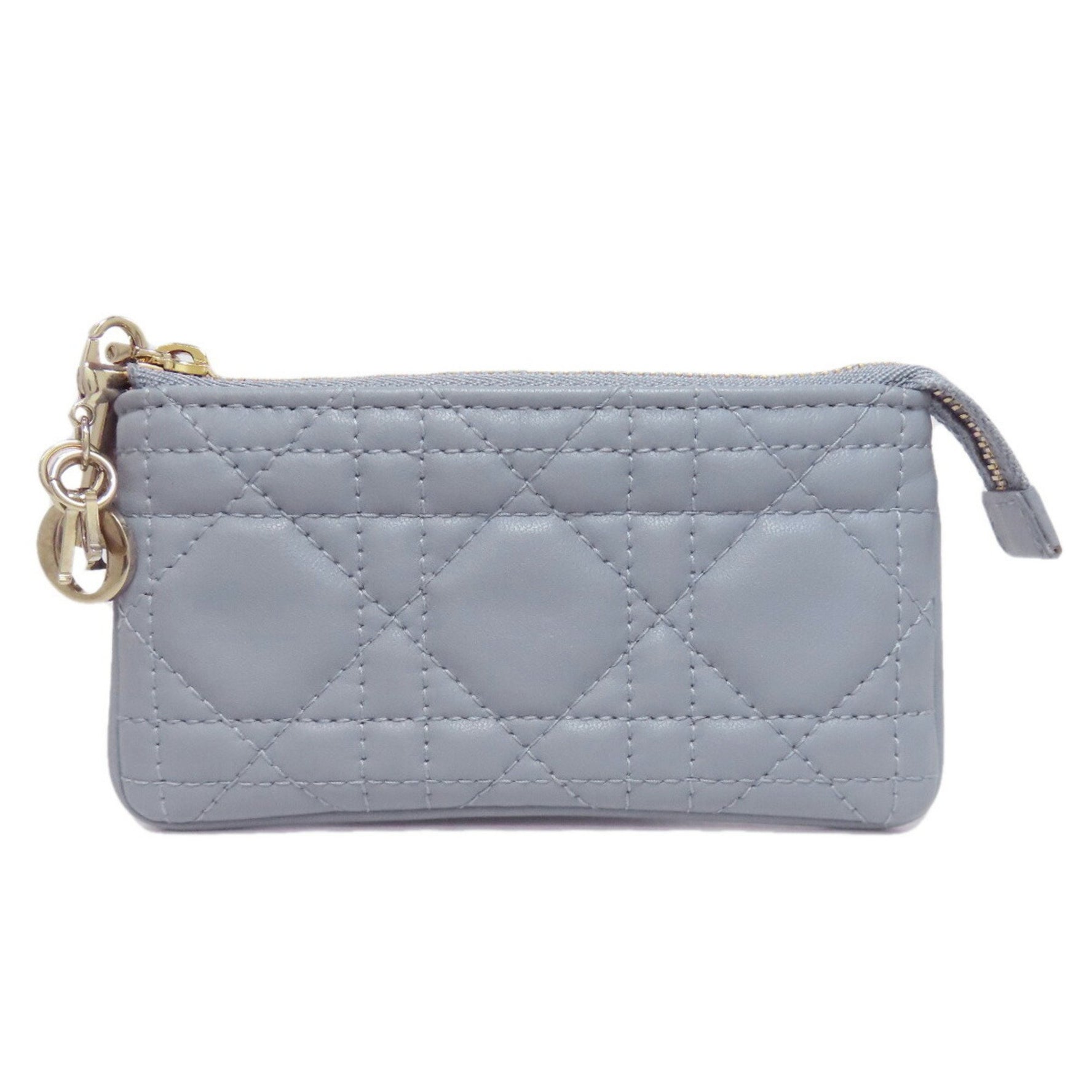 Christian Dior Cannage Coin Case, Calfskin, CHRISTIAN DIOR