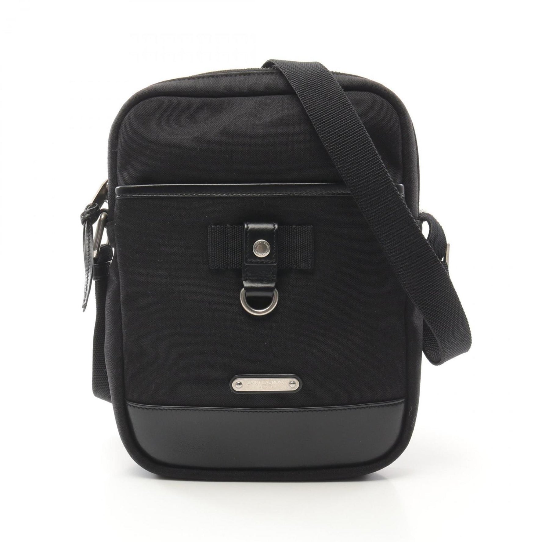 Saint Laurent Rivington Shoulder Bag Canvas Leather