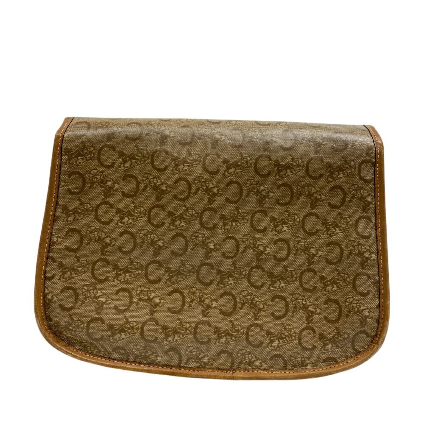 CELINE Carriage hardware shoulder bag beige
