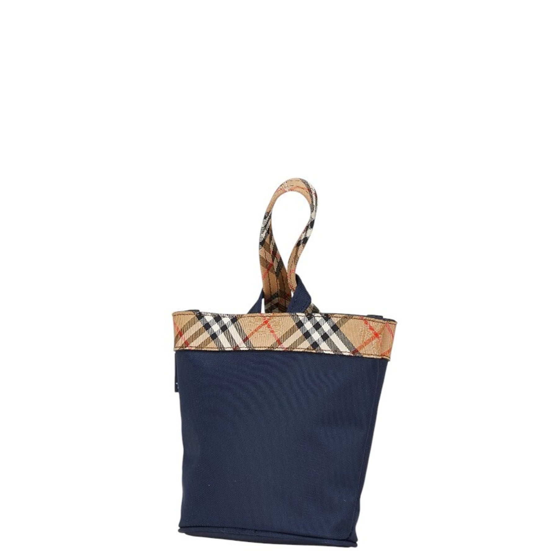 Burberry Nova Check Shadow Horse Pouch Navy Multicolor Nylon