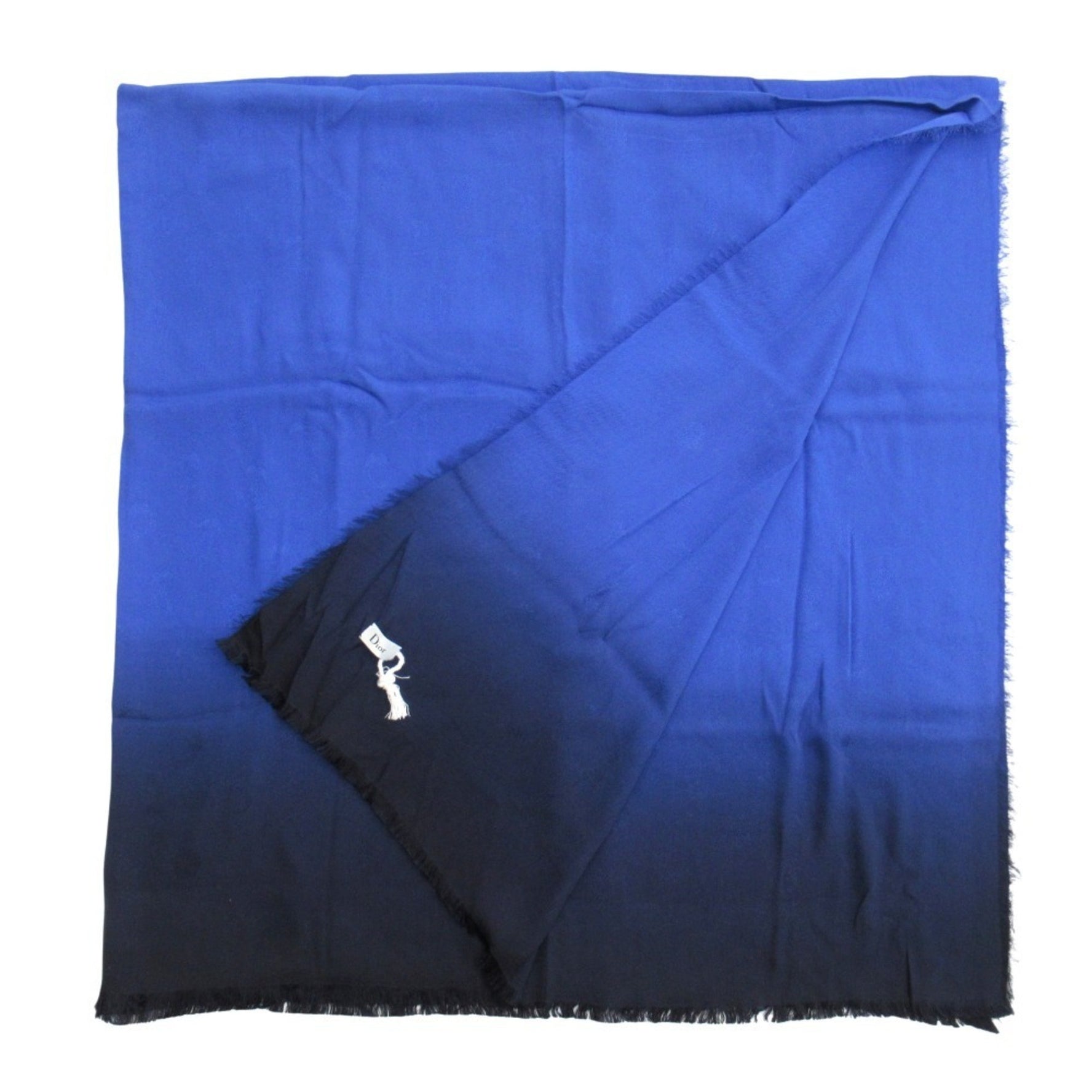 Christian Dior Silk Lurex Scarf/Scarf Logo Jacquard Gradient Large Shawl Men's