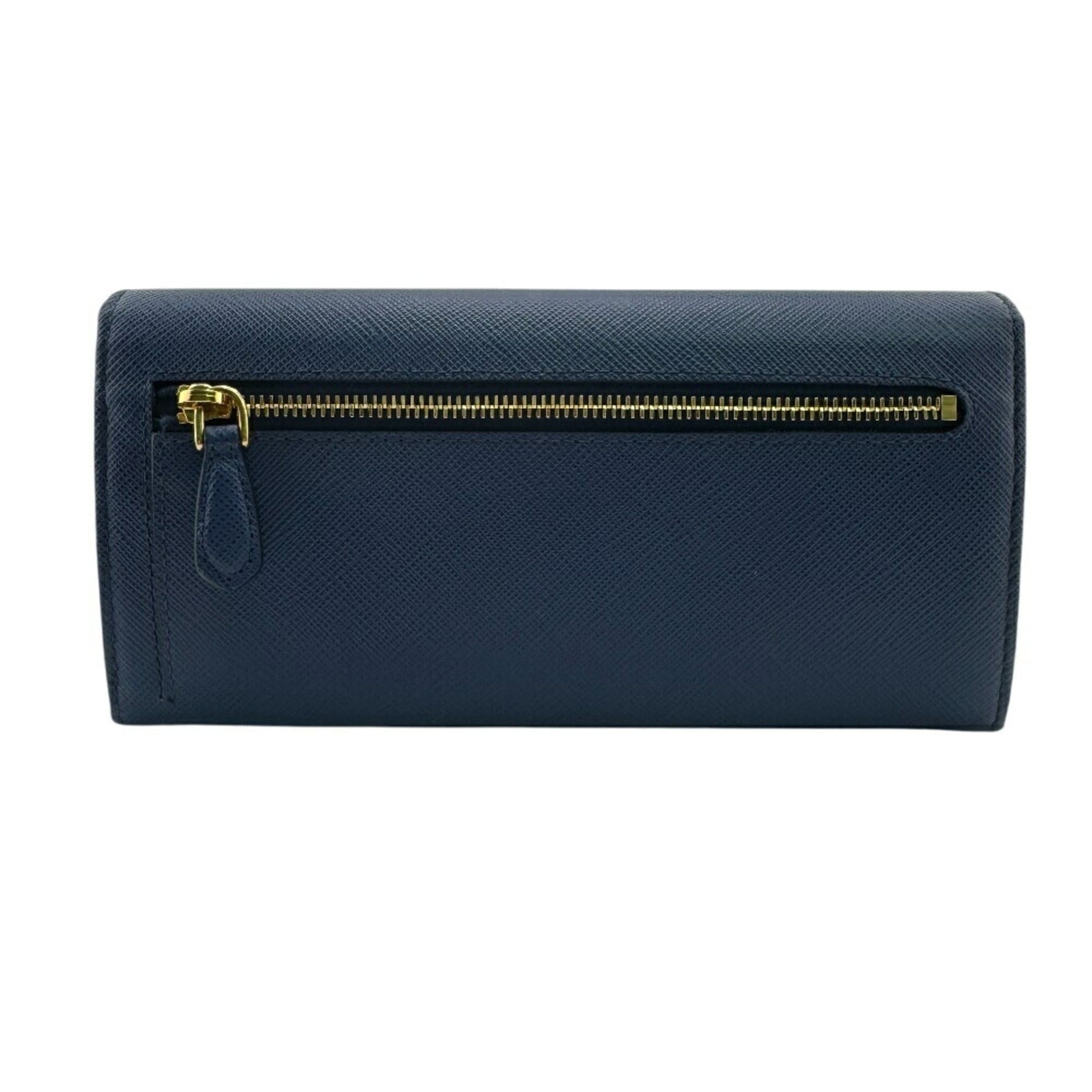 PRADA Saffiano Fiocco Long Wallet, Blue