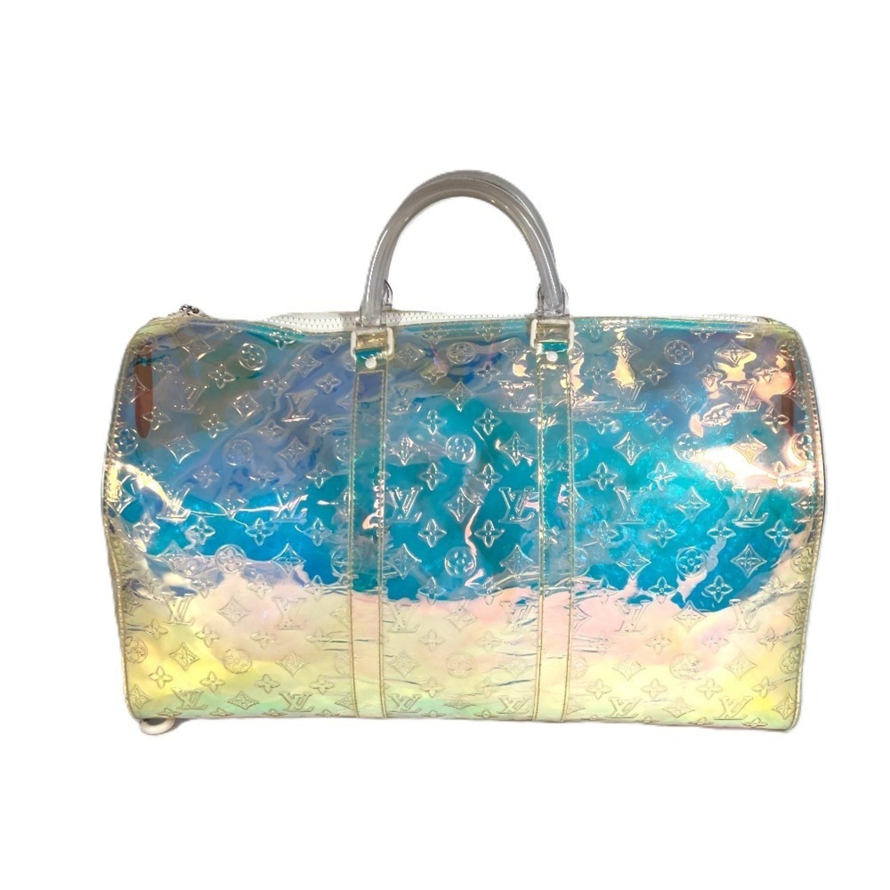 Louis Vuitton Monogram Prism Keepall Bandouliere 50 Travel Bag Shoulder Boston Aurora
