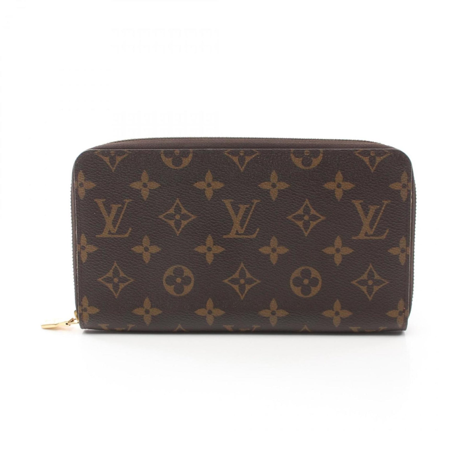 Louis Vuitton Zippy Organizer Monogram Round Long Wallet Coated Canvas Men's