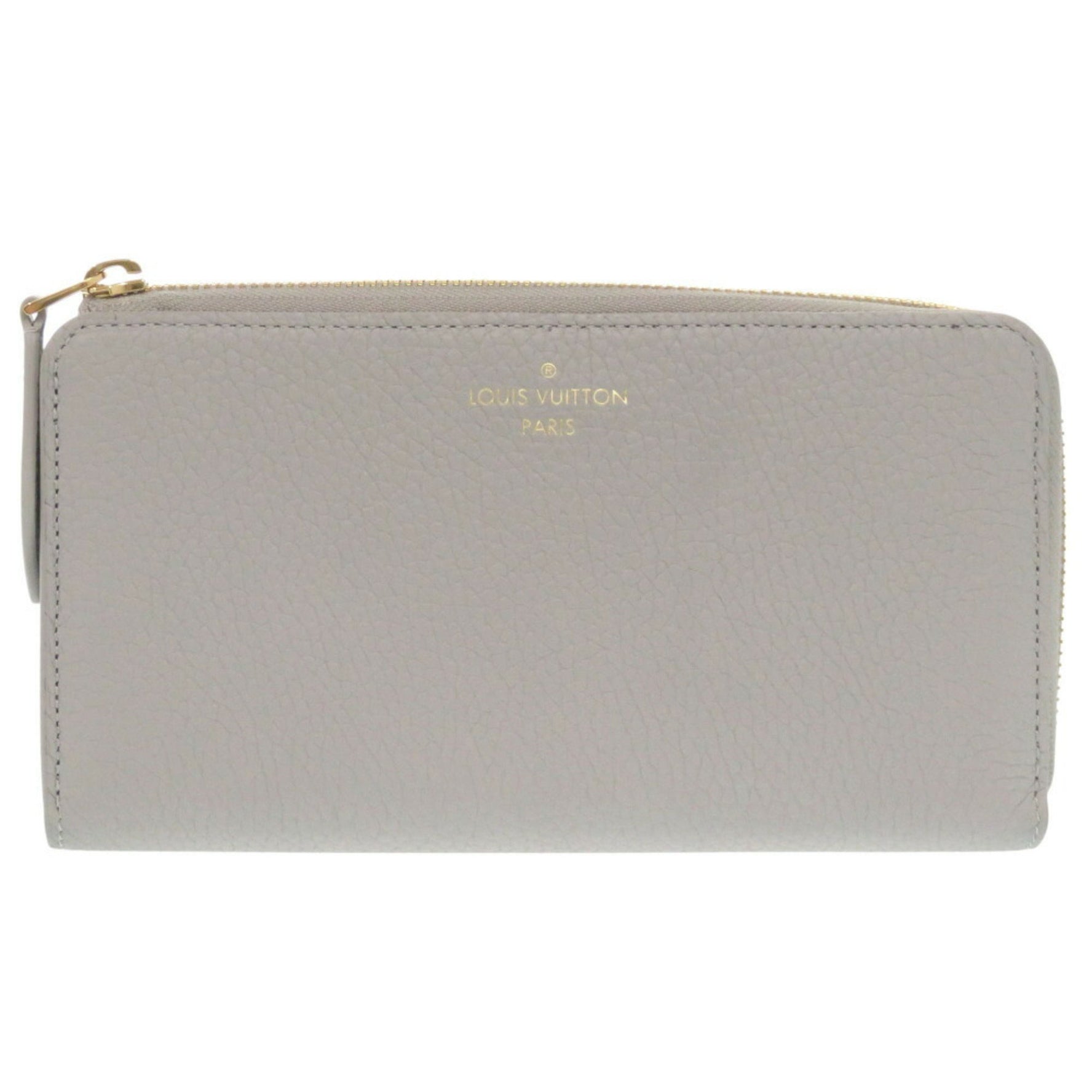 Louis Vuitton Portefeuille Comet Taurillon Leather Flint Gray L-Shaped Long Wallet LV 0331