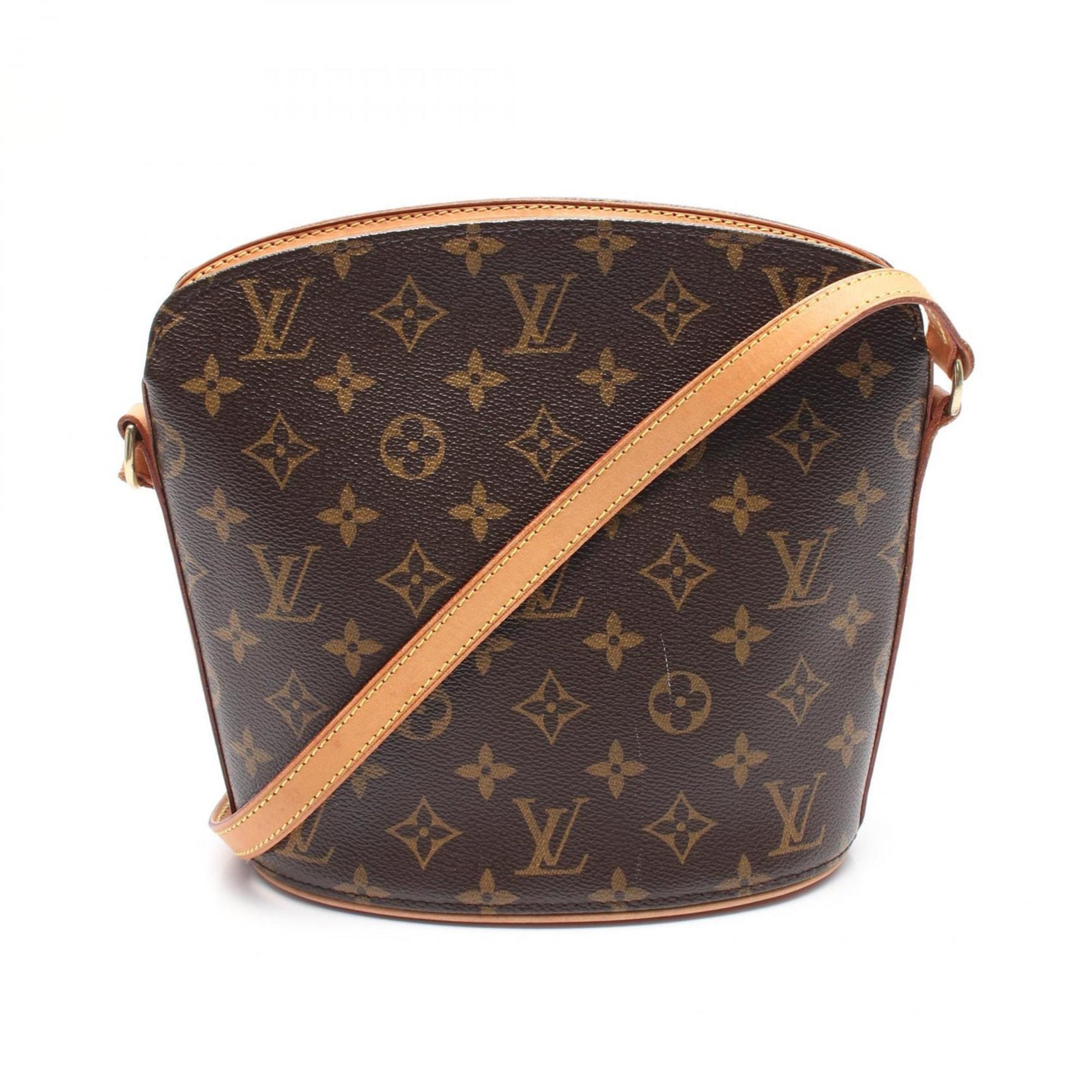 Louis Vuitton Drouot Shoulder Bag Coated Canvas Leather Monogram