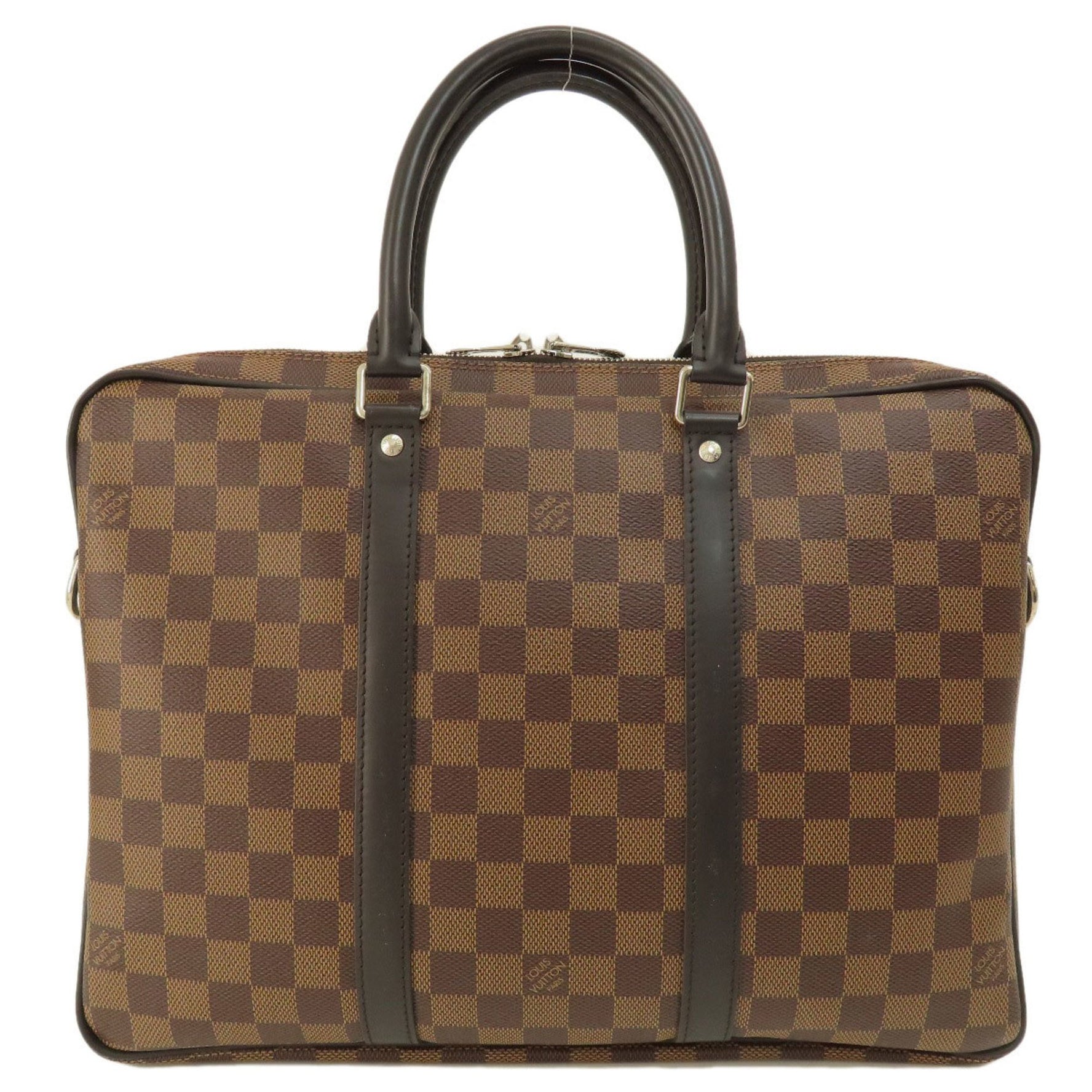 Louis Vuitton Porto Document Voyage PM Damier Ebene Bag Canvas