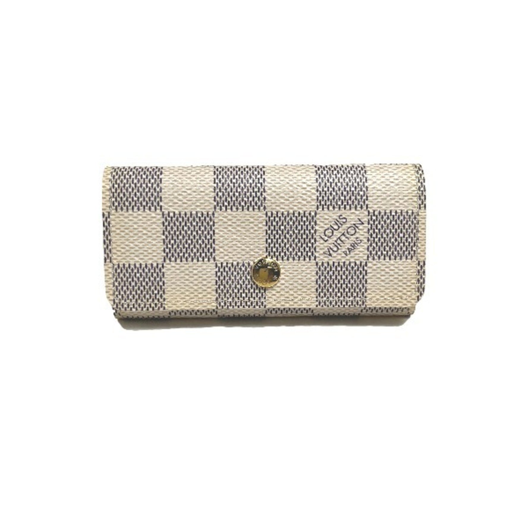 Louis Vuitton 4 key case Damier Azur Multicle LV
