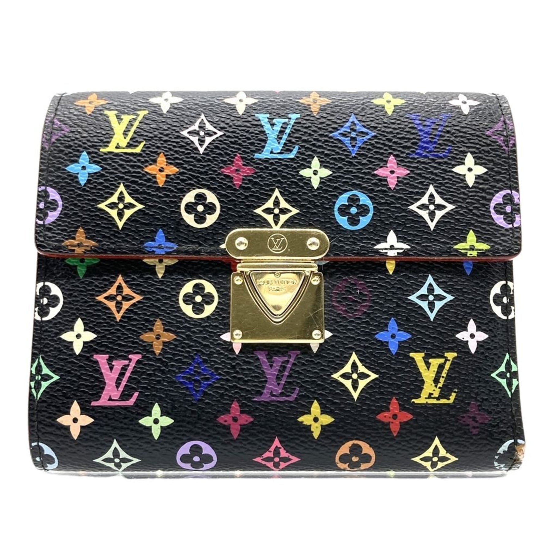 Louis Vuitton Portefeuille Koala Noir Tri-fold Wallet Black