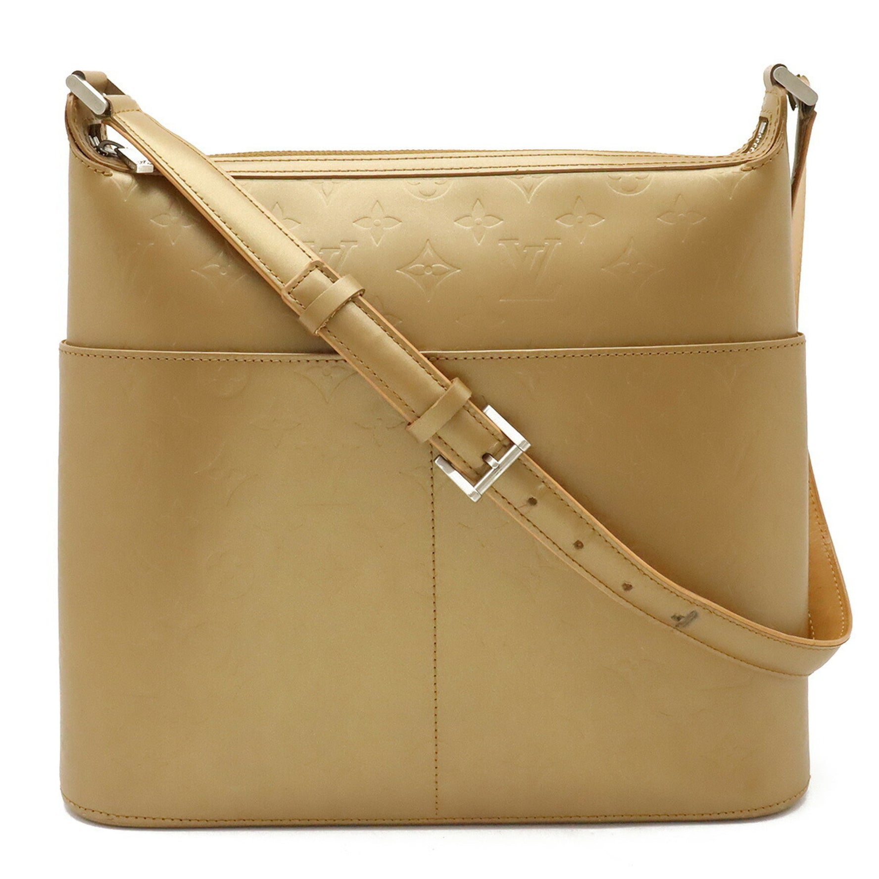 Louis Vuitton Monogram Matte Sutter Shoulder Bag Leather Ambre