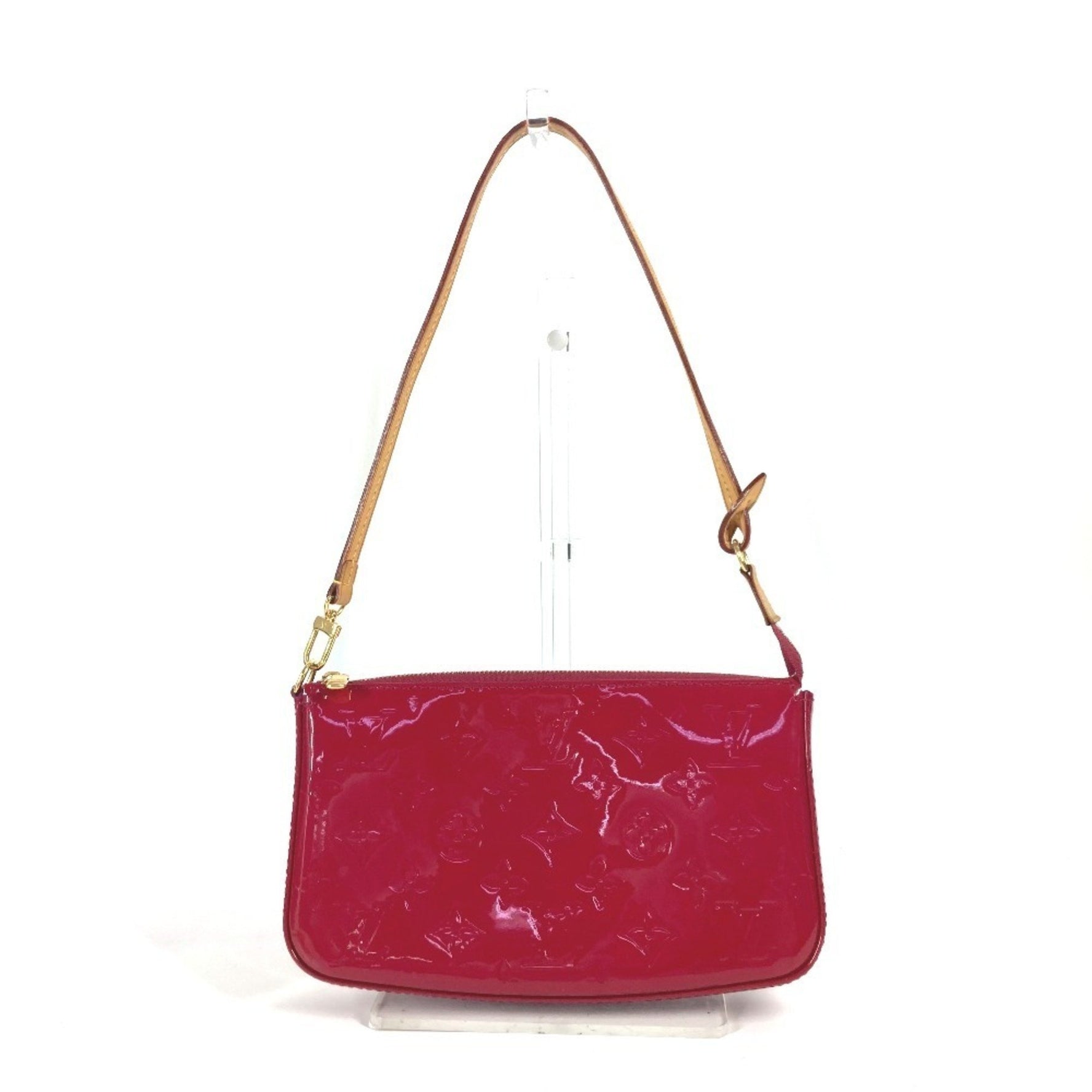 Louis Vuitton Monogram Vernis Pochette Accessoires Bag Handbag Shoulder Rose Andian Pink