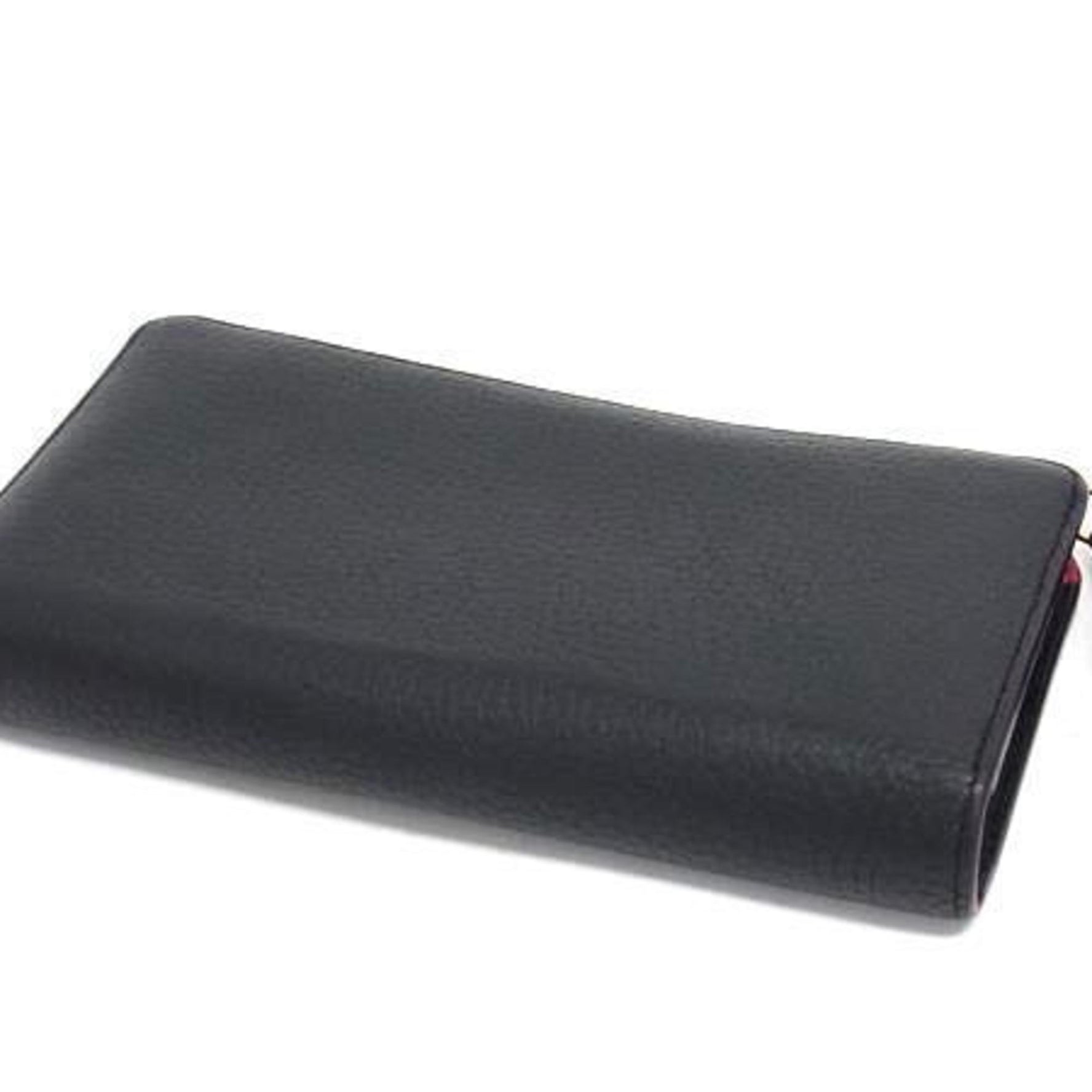 Louis Vuitton Long Wallet Taurillon Portefeuille Comet Noir Leather Men's L-Shaped