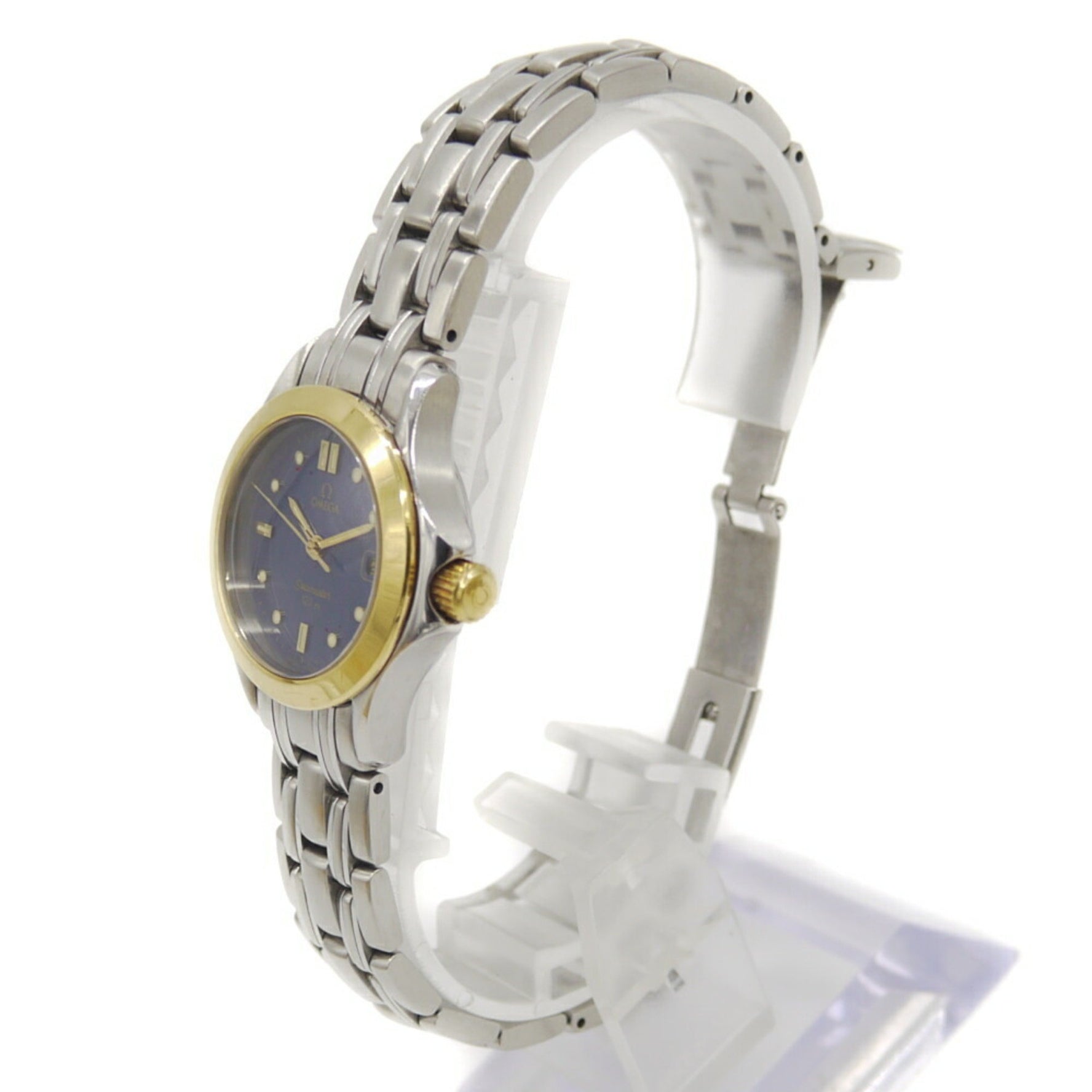 OMEGA Seamaster 120 Quartz Watch, Gold Two-tone with Blue Dial, 196.1501