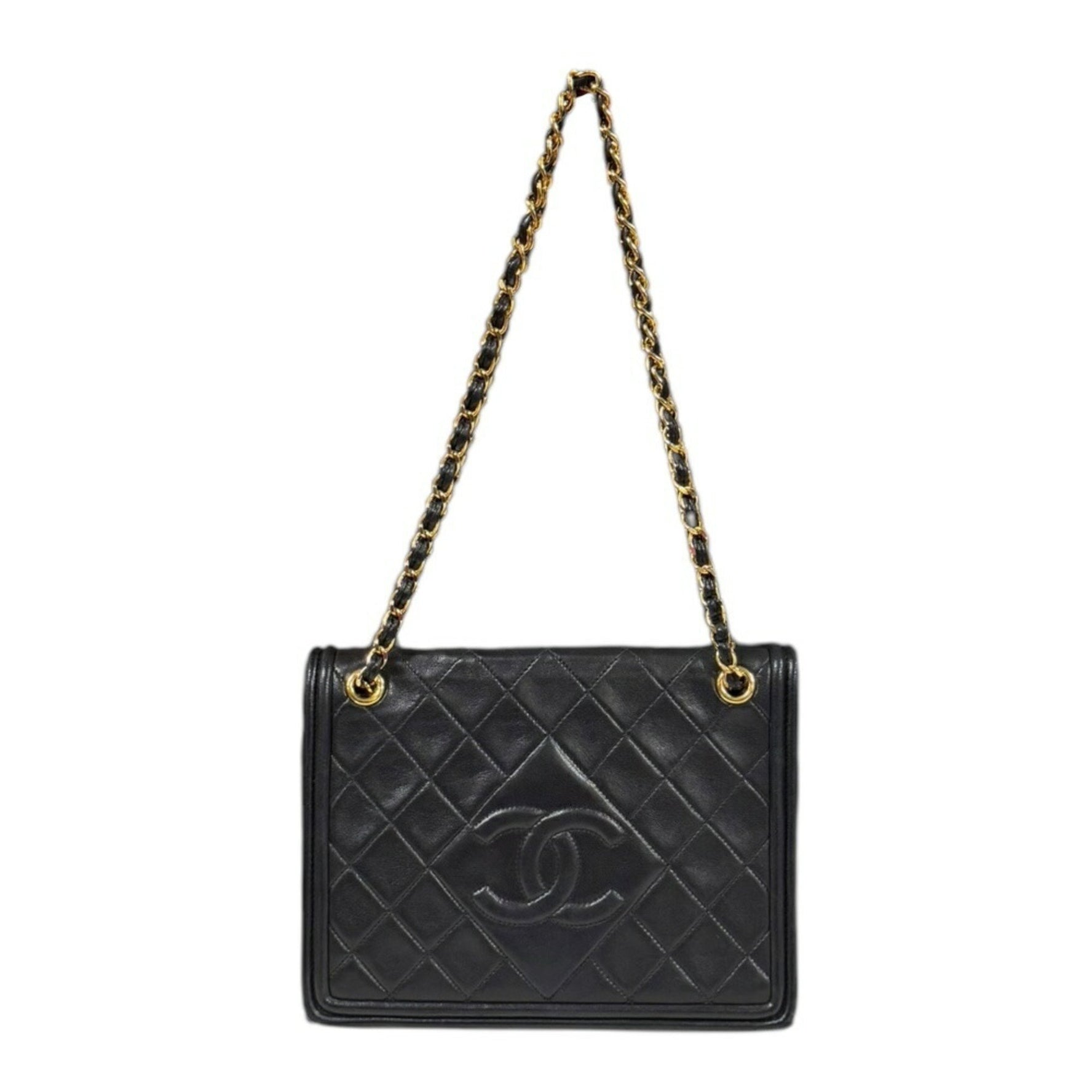 Chanel Matelasse Shoulder Bag Lambskin W Chain