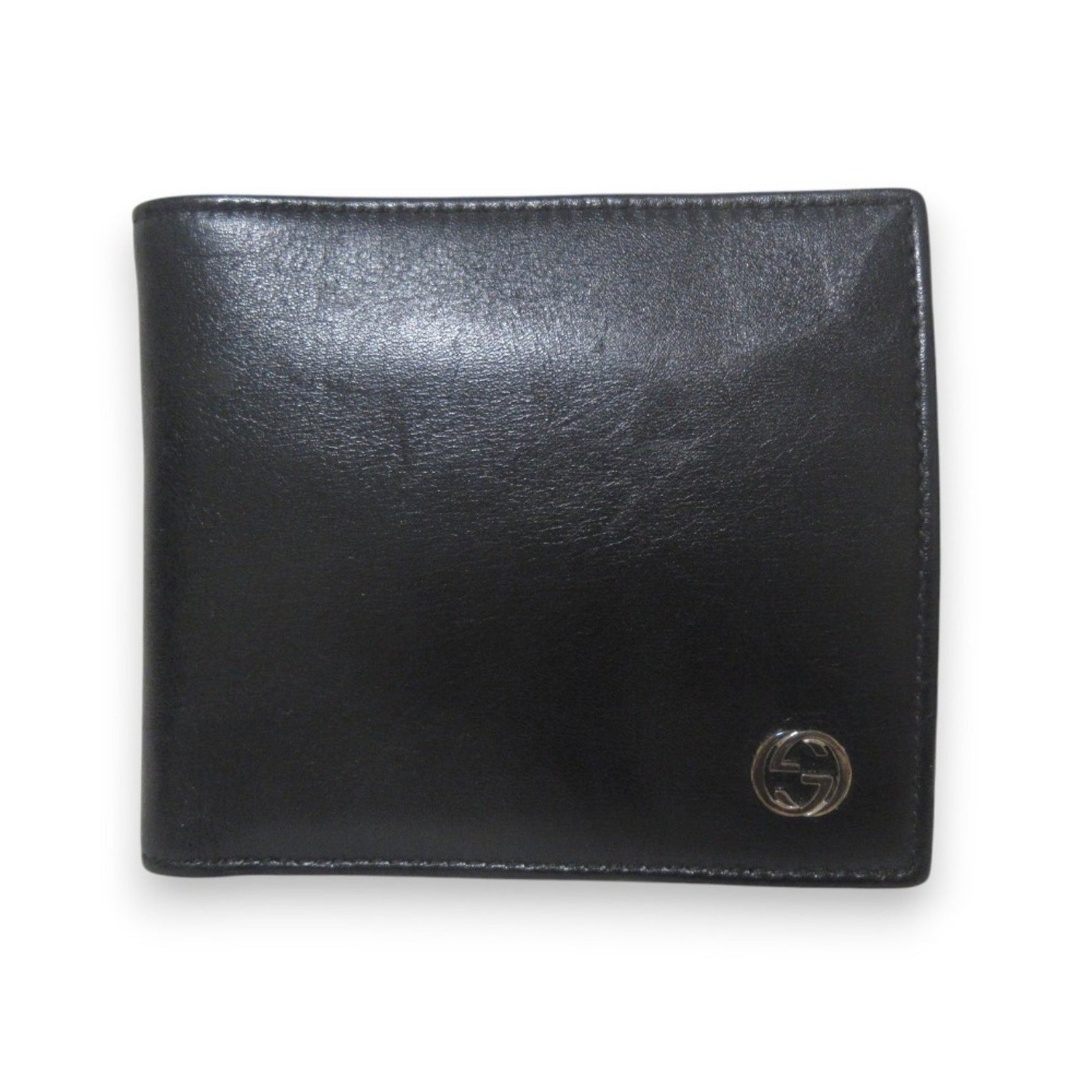 GUCCI Interlocking G Leather Bi-fold Wallet Compact