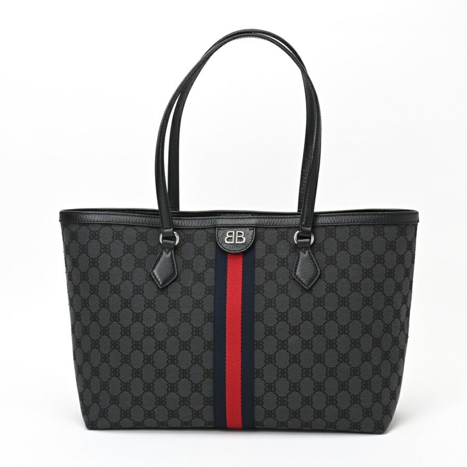 BALENCIAGA x GUCCI Hacker Project Medium Tote Bag Canvas Leather