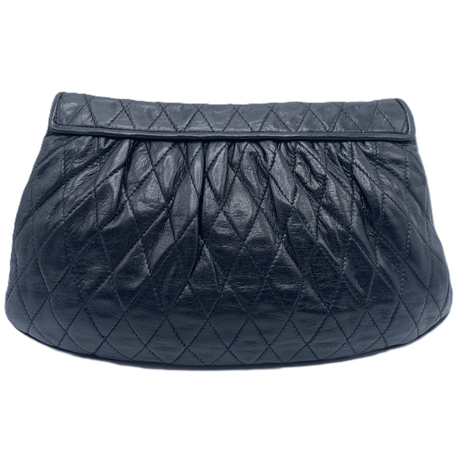 Chanel Chain Shoulder Bag Lambskin Half Moon