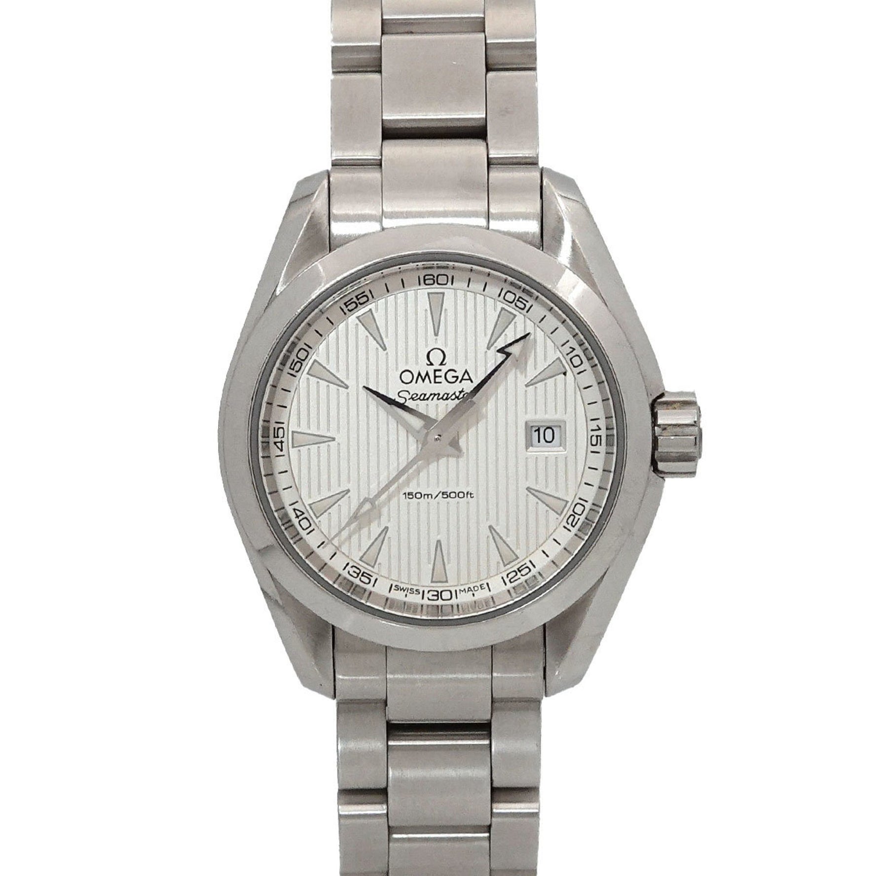 OMEGA Seamaster Aqua Terra 231 10 30 60 02 001 Watch with Date Display, Silver Quartz Movement