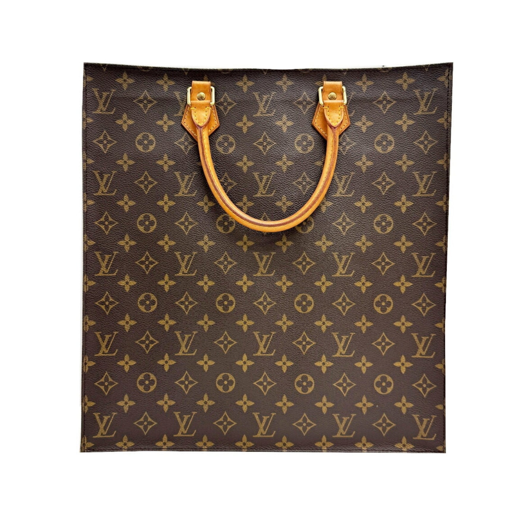 LOUIS VUITTON Sac Plat Monogram Handbag Tote Bag Men's