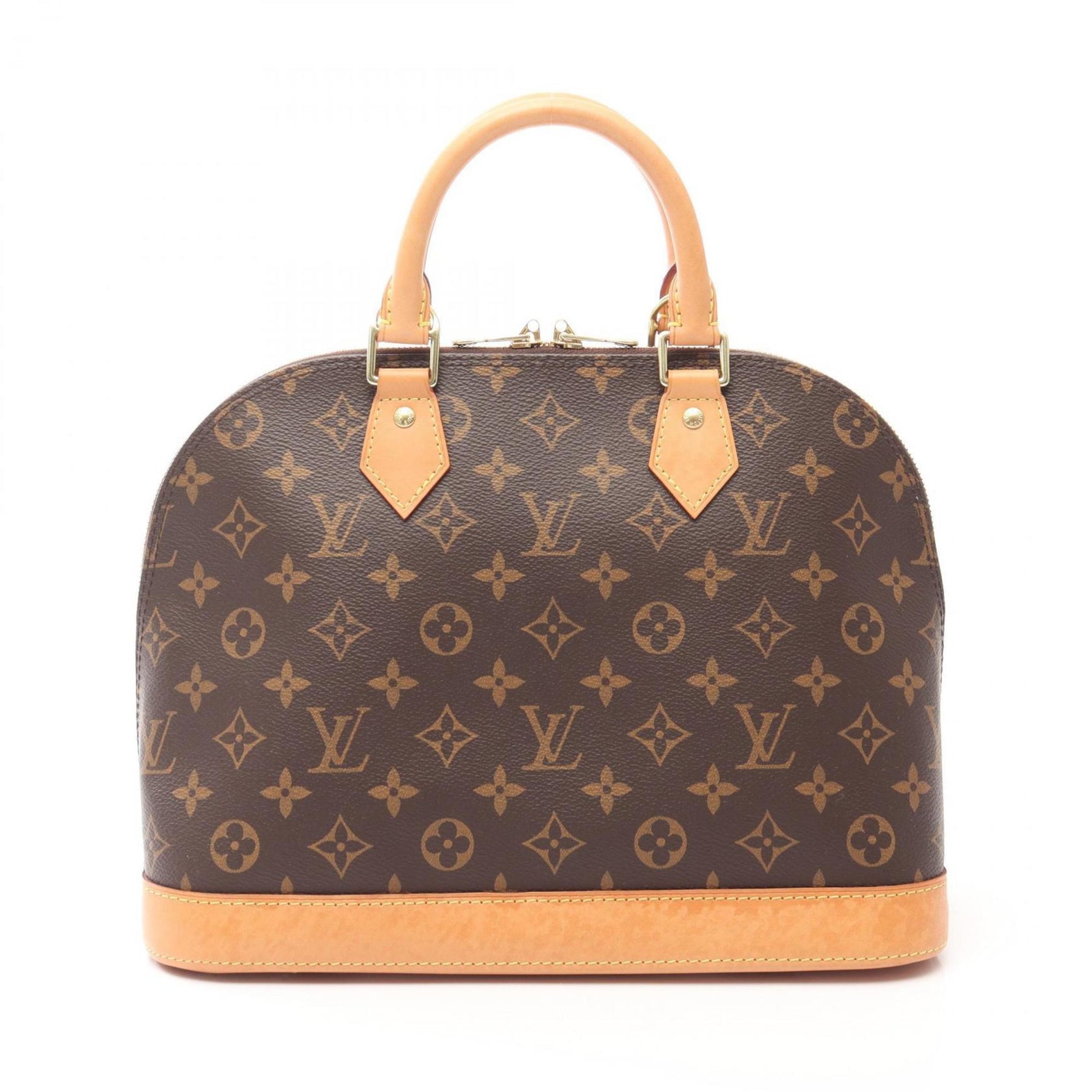 Louis Vuitton Alma Handbag, PVC-Coated Canvas and Leather, Monogram