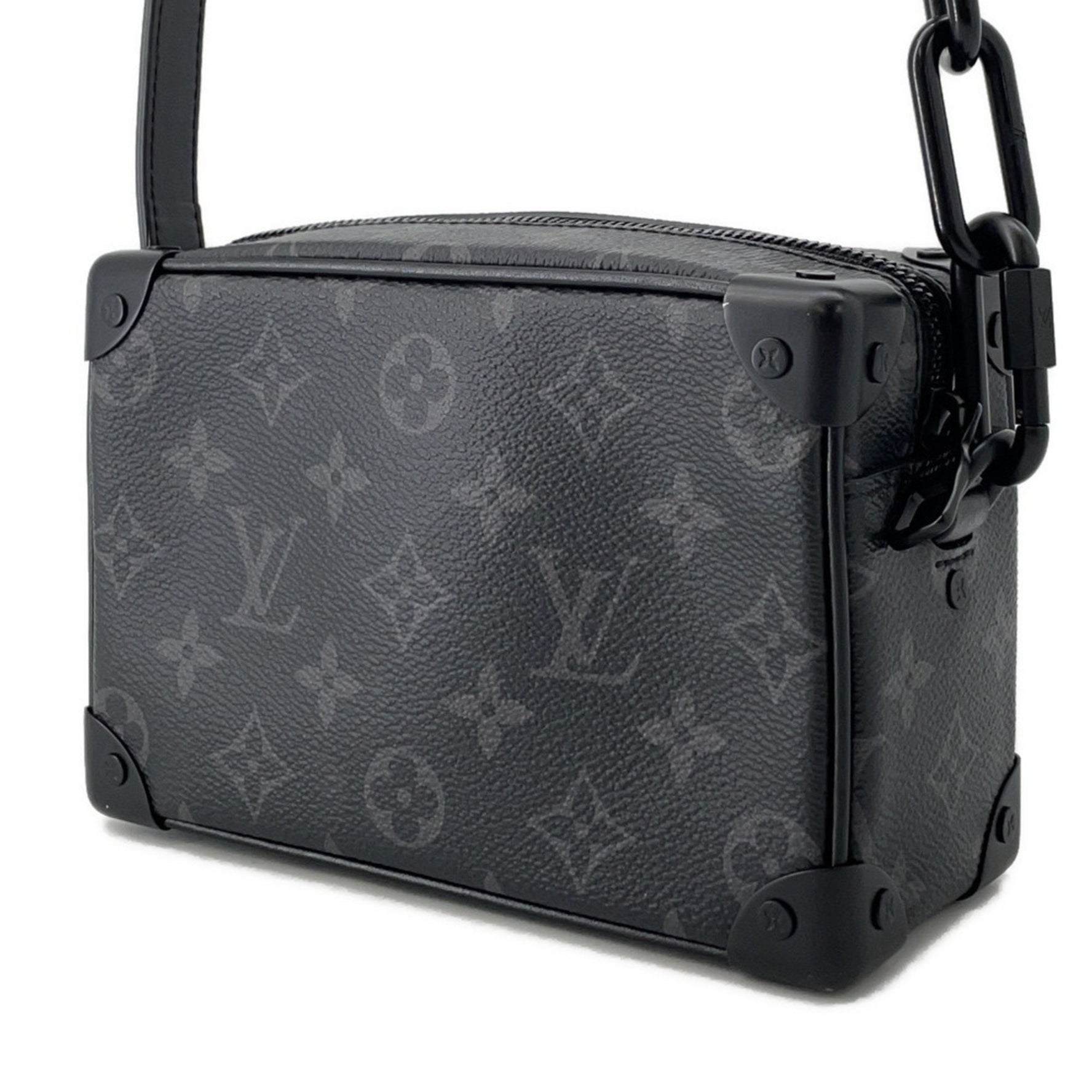 Louis Vuitton Monogram Eclipse Mini Soft Trunk Shoulder Bag Black