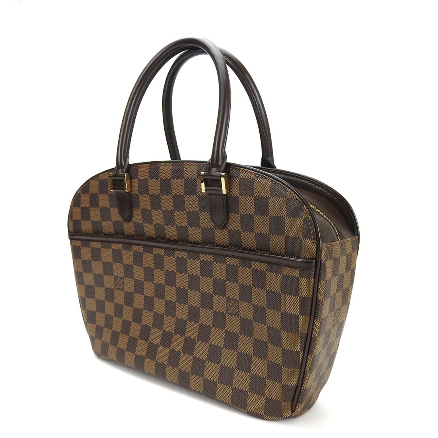 Louis Vuitton Hand Bag Sarria Horizontal Damier Ebene Leather PVC