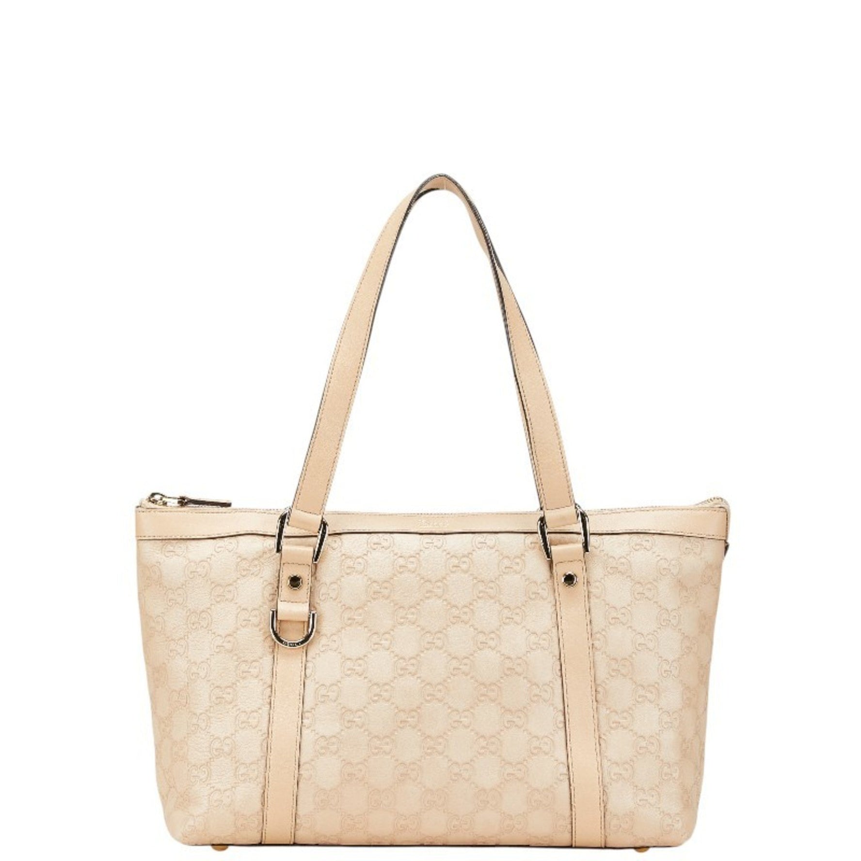 Gucci Guccissima Tote Bag Beige Pink Leather