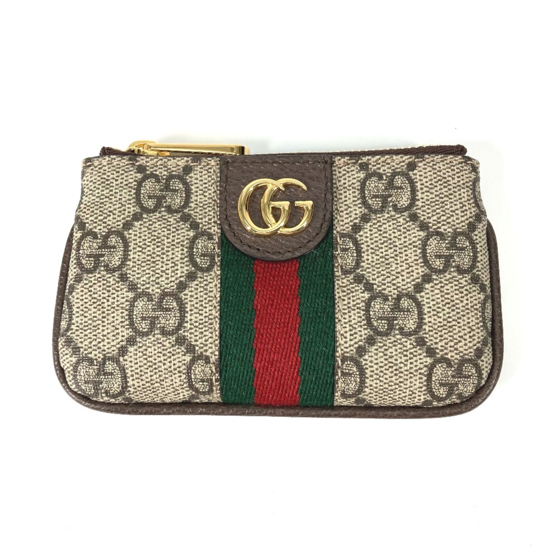 Gucci GG Supreme coin purse Coin Compartment Wallet with key hook Key Case