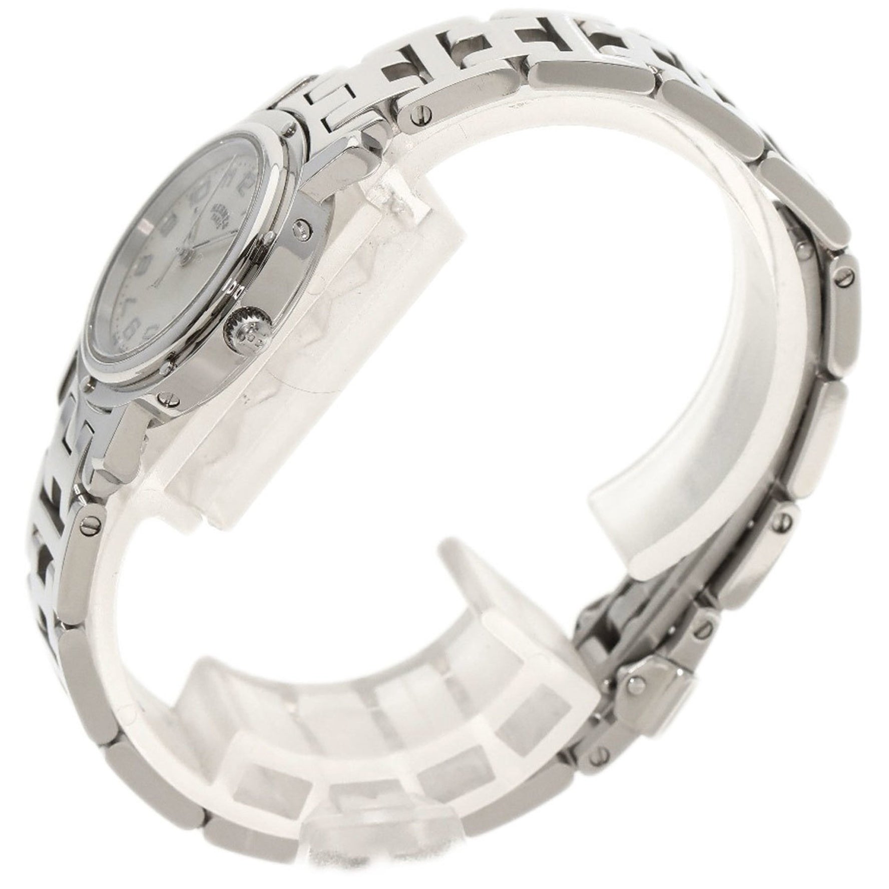 Hermes Clipper Nacle Watch Stainless Steel SS Ladies