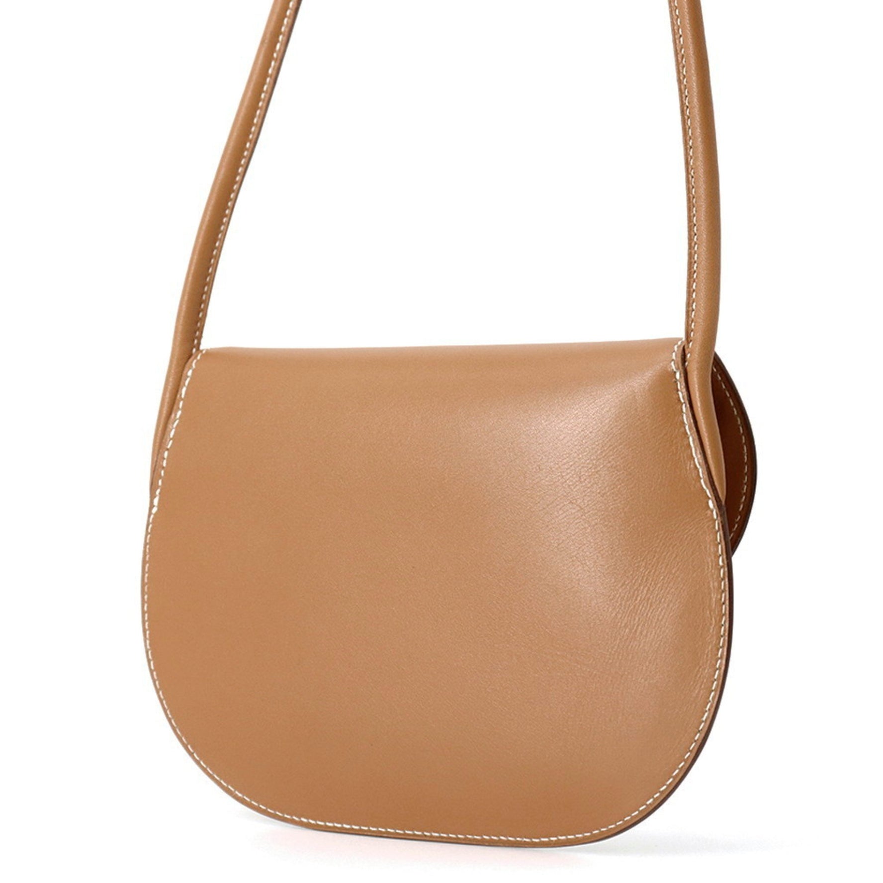 Hermes shoulder bag in gold box calf leather with a pochette