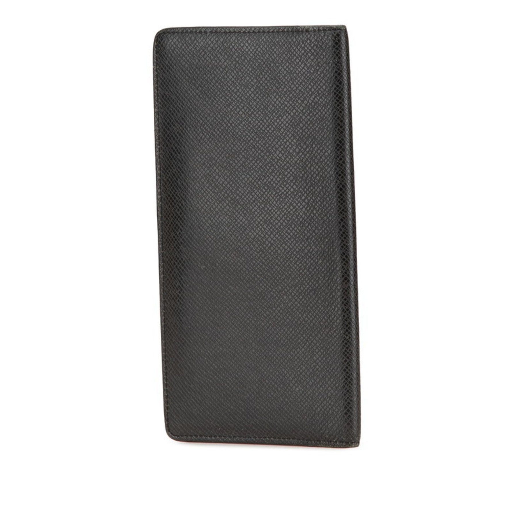 Louis Vuitton Taiga Portefeuille Yulong Long Wallet Noir Black Leather