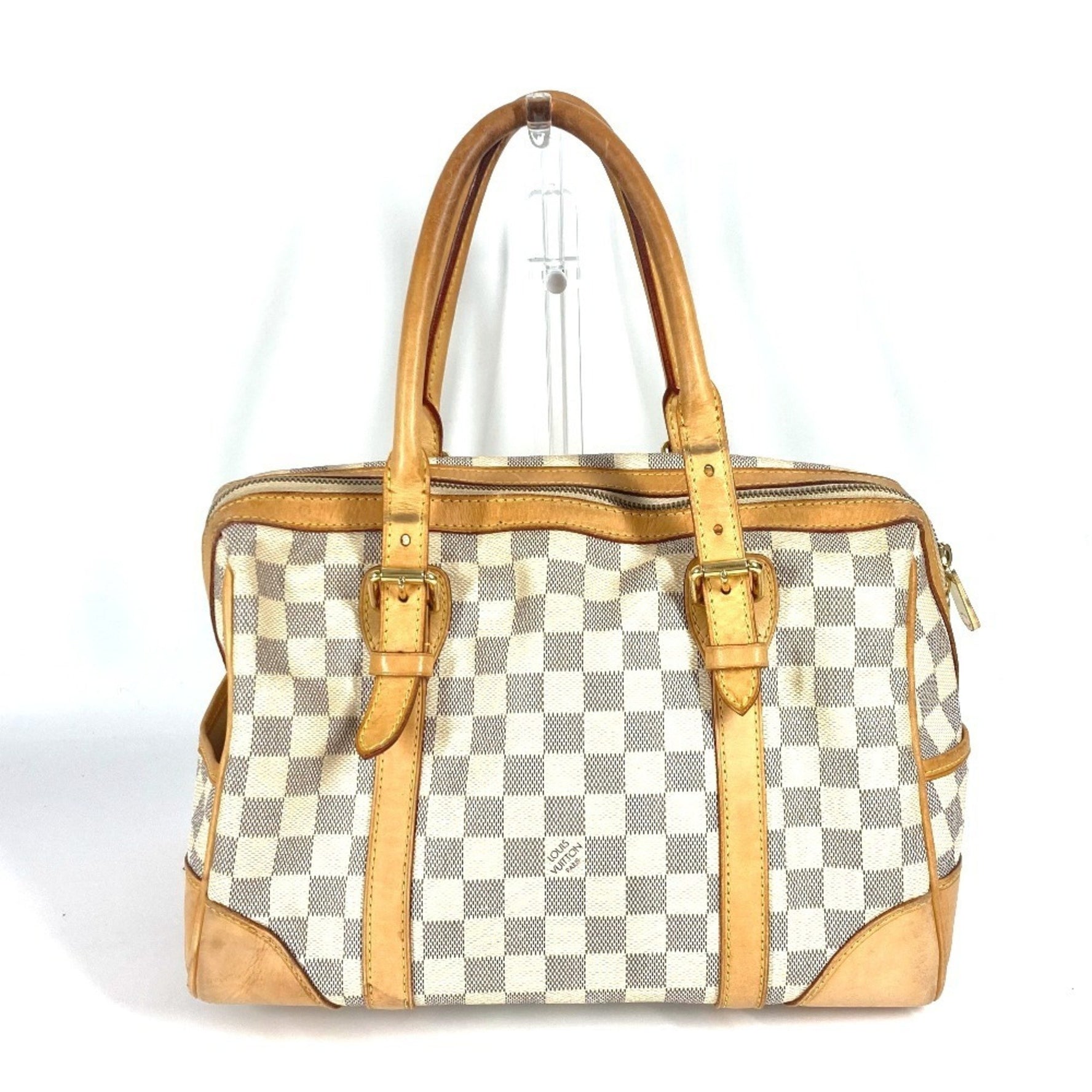 Louis Vuitton Damier Azur Berkeley PM Tote Bag Handbag Canvas
